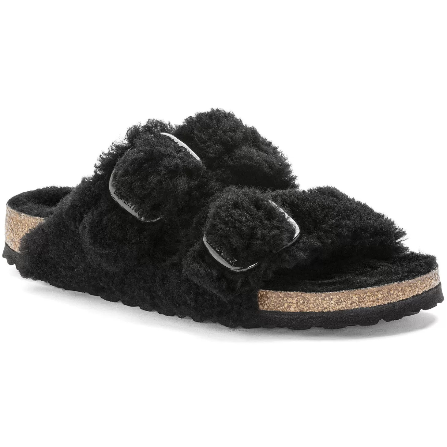 Double Bride | Birkenstock Arizona Big Buckle Teddy Black