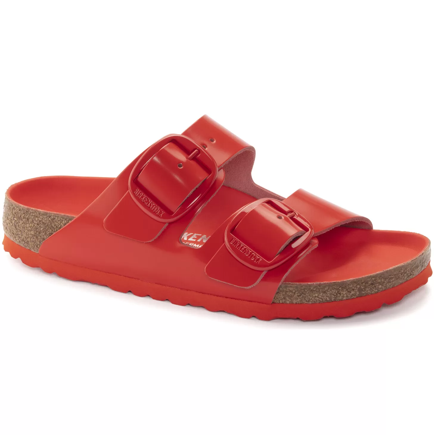 Double Bride | Birkenstock Arizona Big Buckle High Shine Tomato