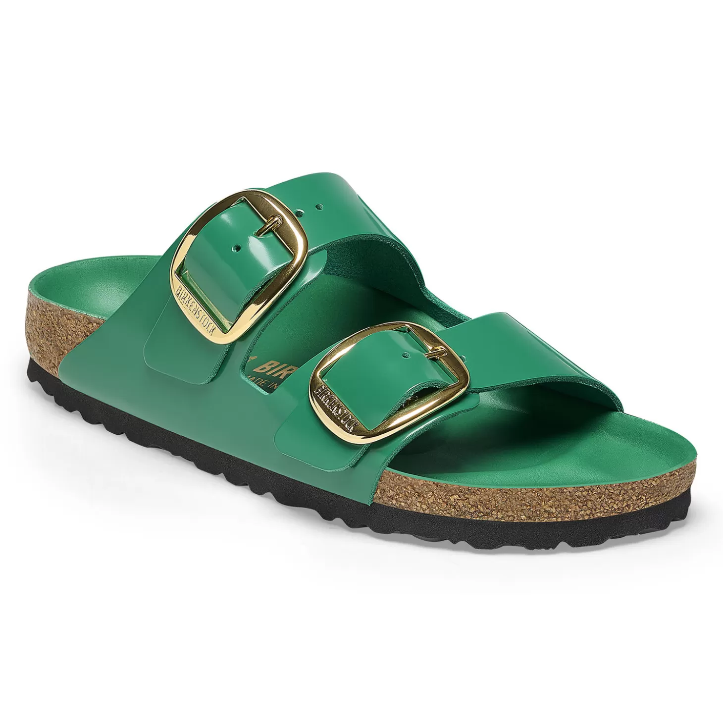 Double Bride | Birkenstock Arizona Big Buckle High-Shine Digital Green