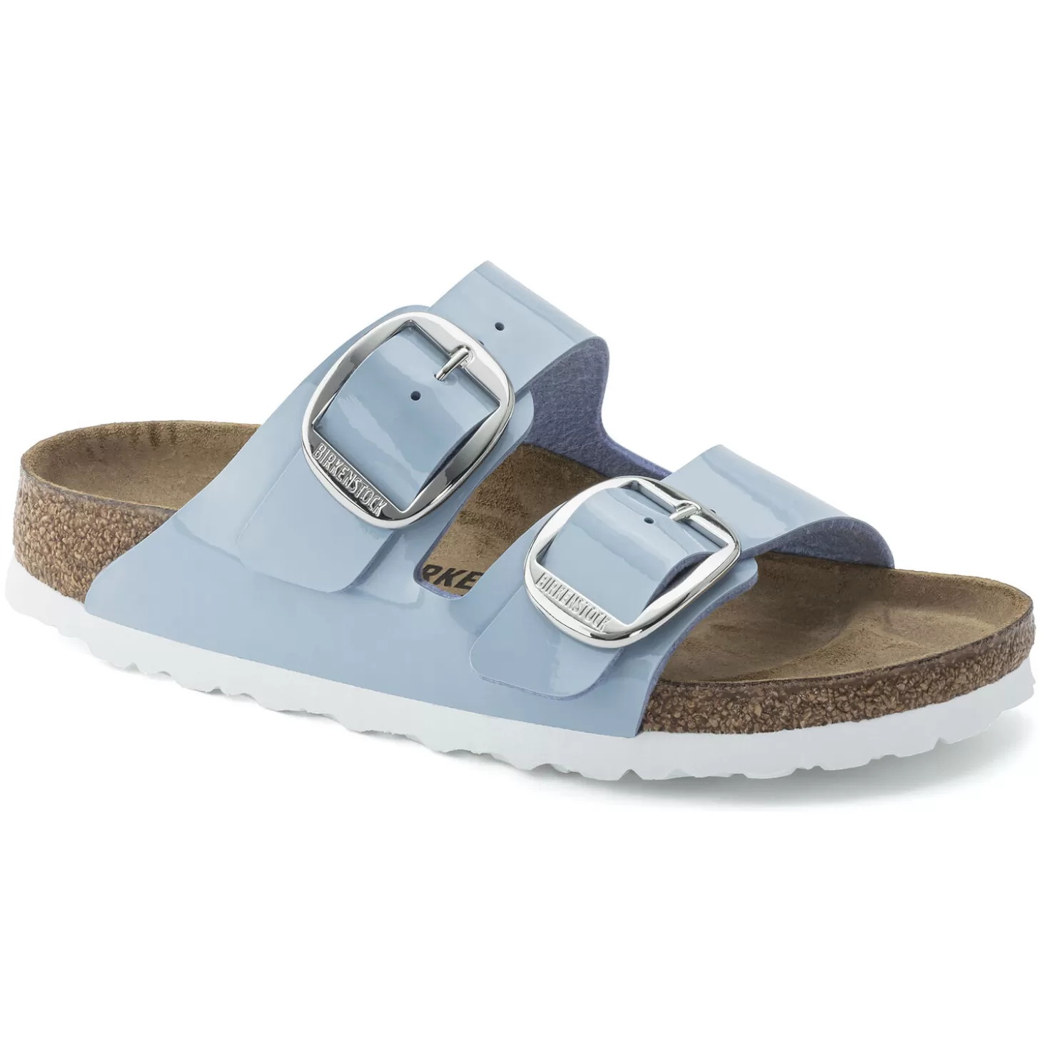 Double Bride | Birkenstock Arizona Big Buckle Patent Dove Blue