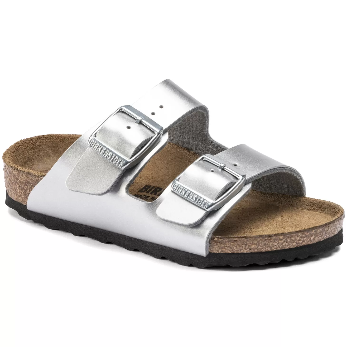 Sandales À Brides | Birkenstock Arizona Kids Electric Metallic Silver