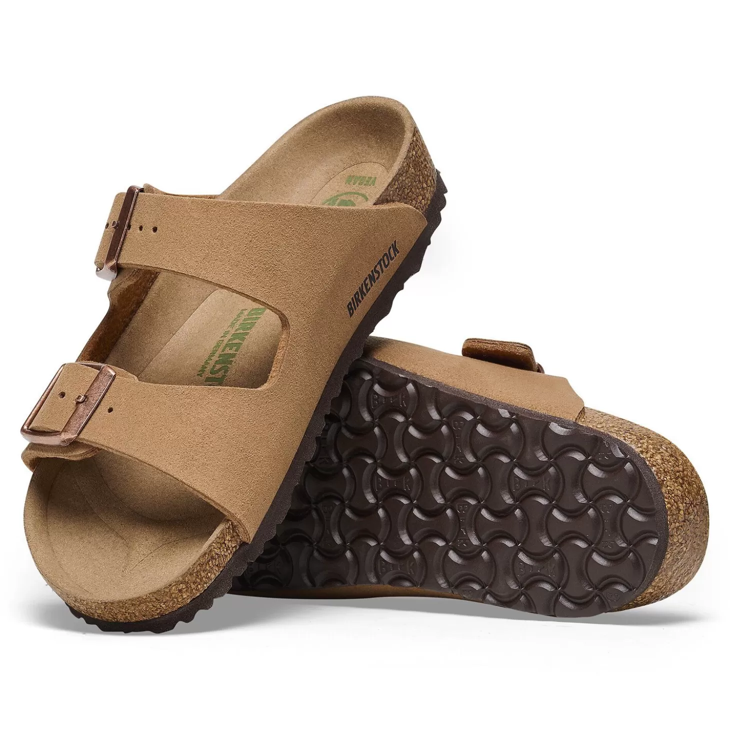 Sandales À Brides | Birkenstock Arizona Kids Soft Birki Vegan Pecan