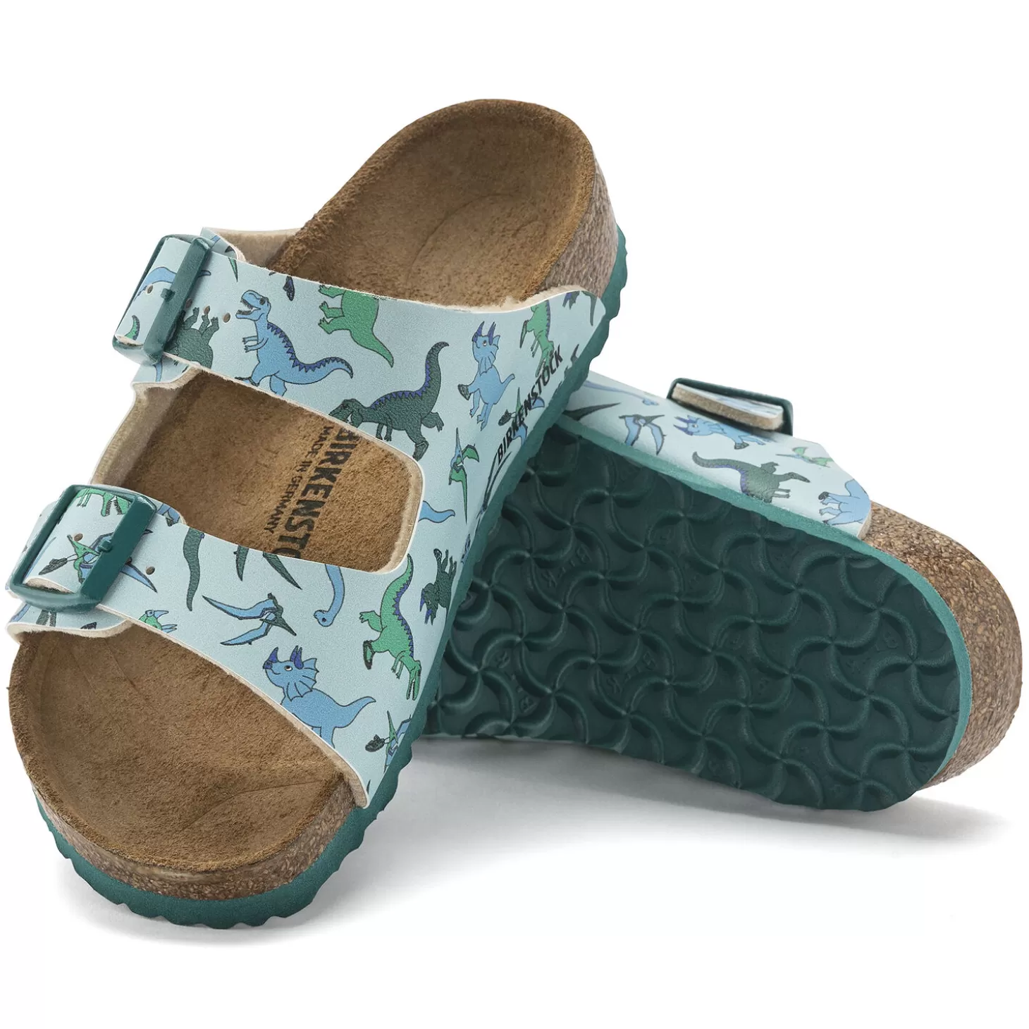 Sandales À Brides | Birkenstock Arizona Kids Big Dino Light Blue