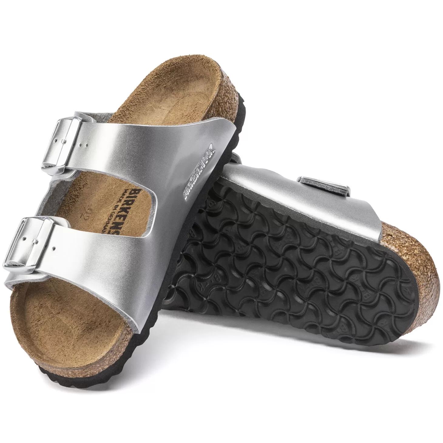 Sandales À Brides | Birkenstock Arizona Kids Electric Metallic Silver