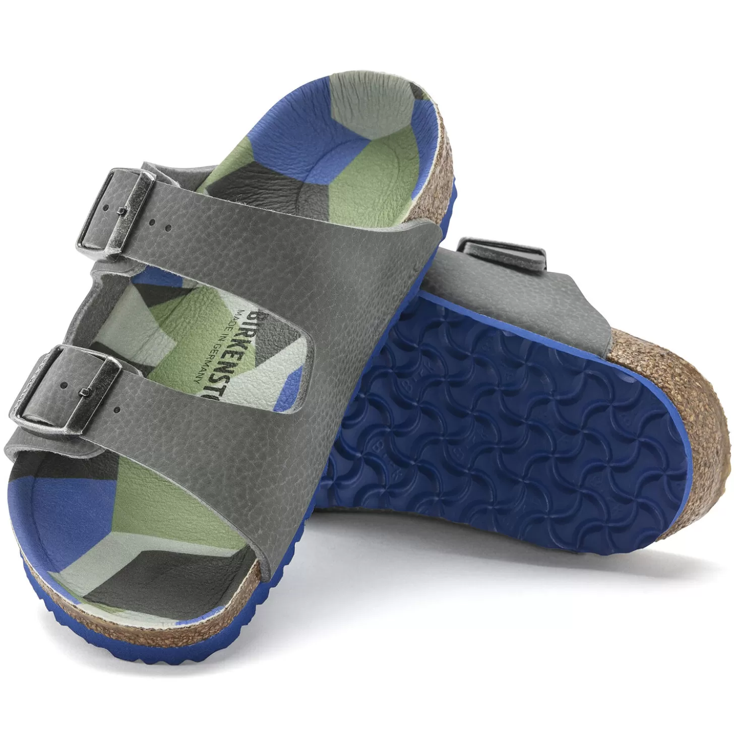 Sandales À Brides | Birkenstock Arizona Kids Desert Soil Camo Gray