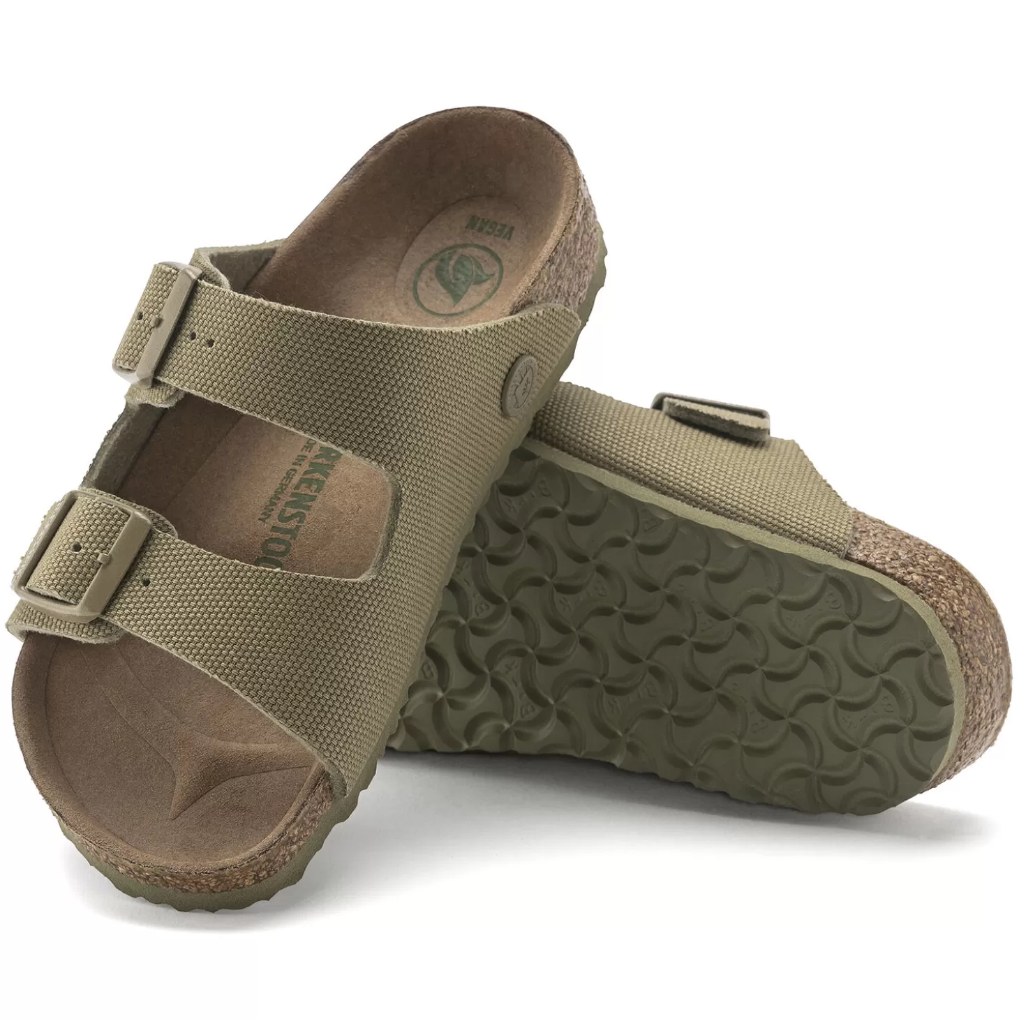 Sandales À Brides | Birkenstock Arizona Kids Vegan Faded Khaki