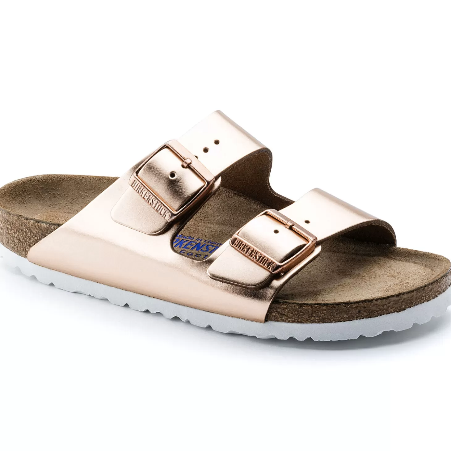 Double Bride | Birkenstock Arizona Lit De Pied Souple Metallic Copper