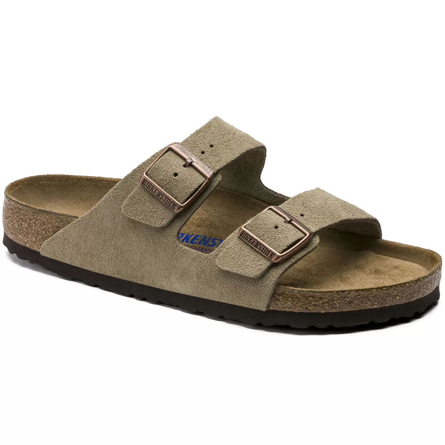 Double Bride | Birkenstock Arizona Lit De Pied Souple Taupe