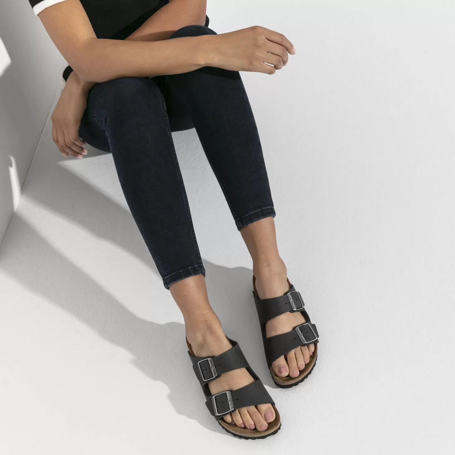 Double Bride | Birkenstock Arizona Lit De Pied Souple Black