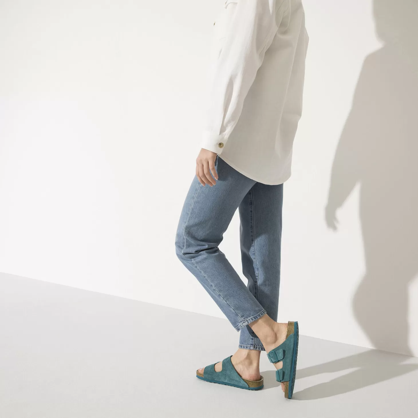 Double Bride | Birkenstock Arizona Lit De Pied Souple Dark Teal