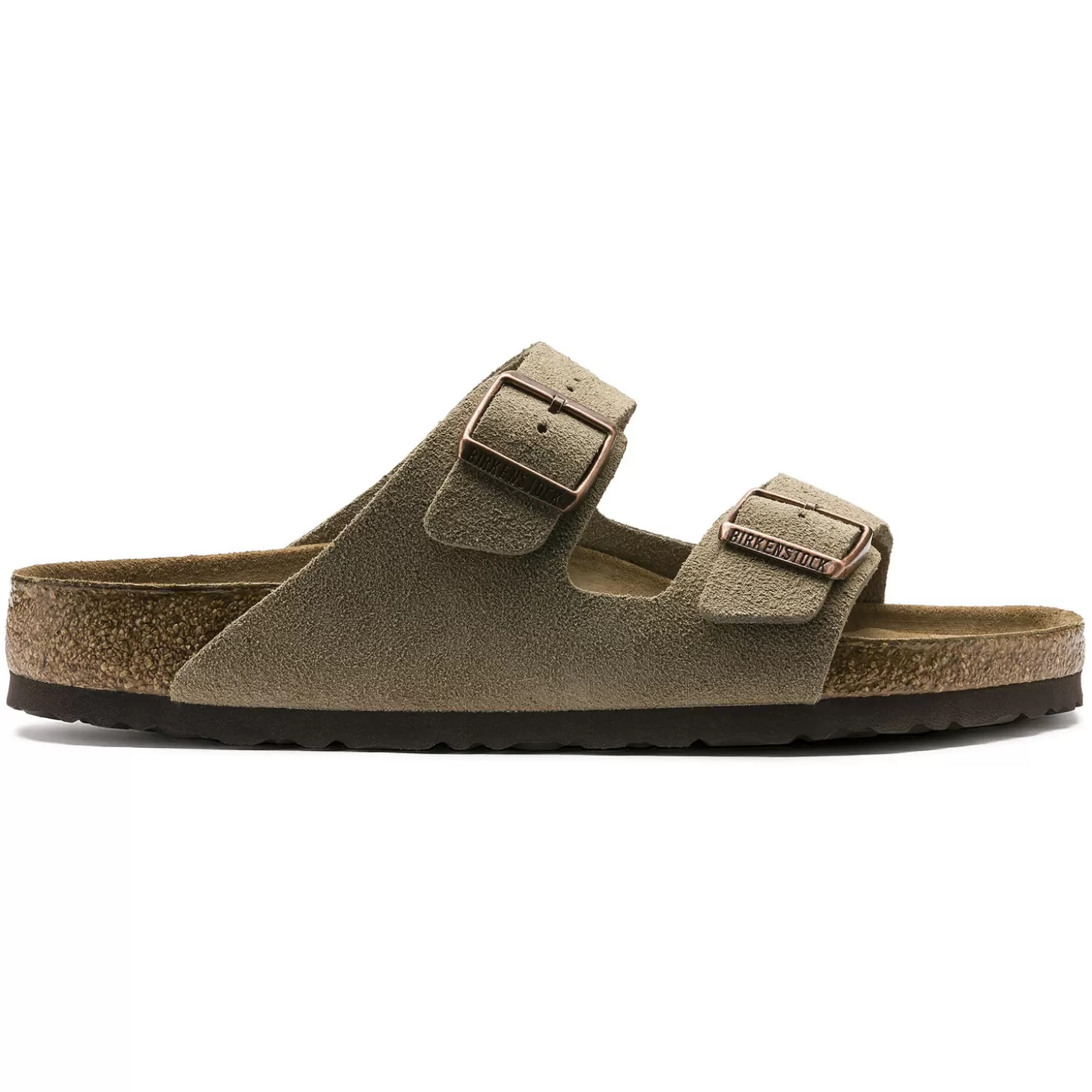 Double Bride | Birkenstock Arizona Lit De Pied Souple Taupe