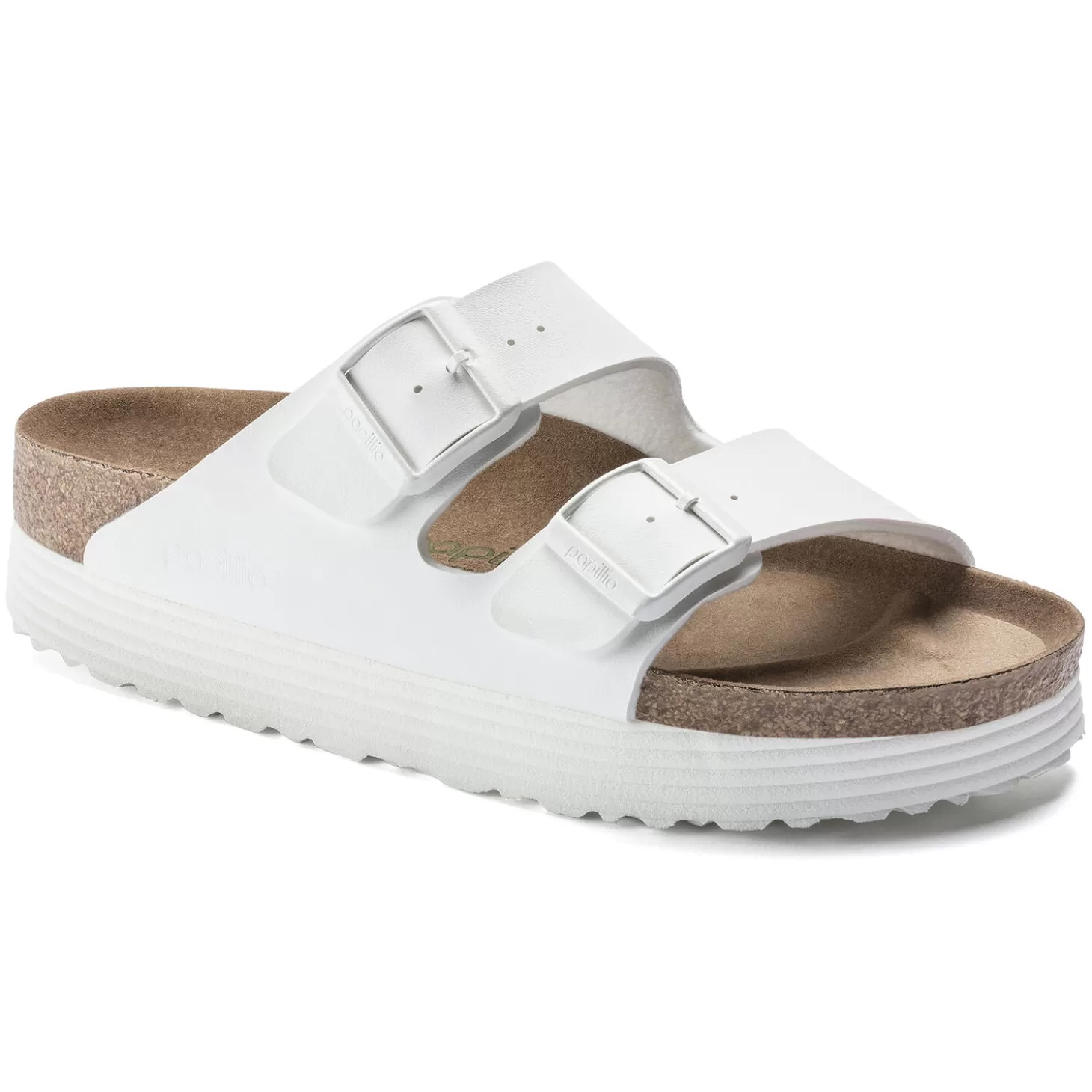 Double Bride | Birkenstock Arizona Platform Vegan White