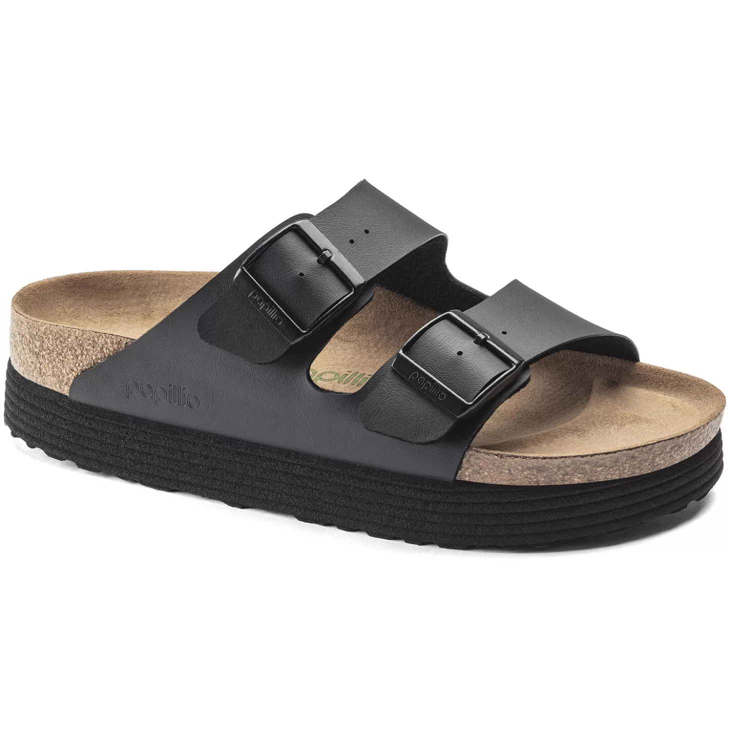 Double Bride | Birkenstock Arizona Platform Vegan Black