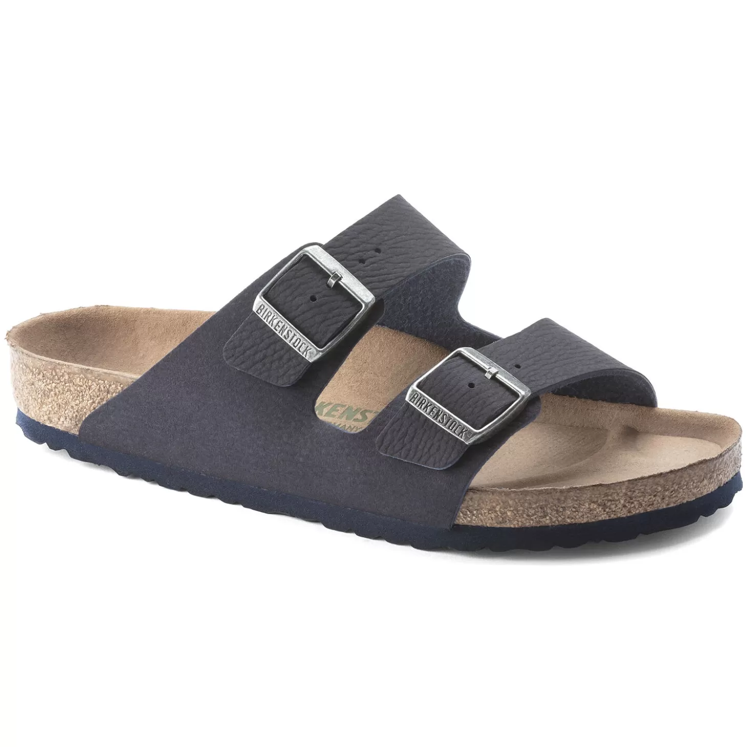 Double Bride | Birkenstock Arizona Vegan Desert Dust Indigo Blue