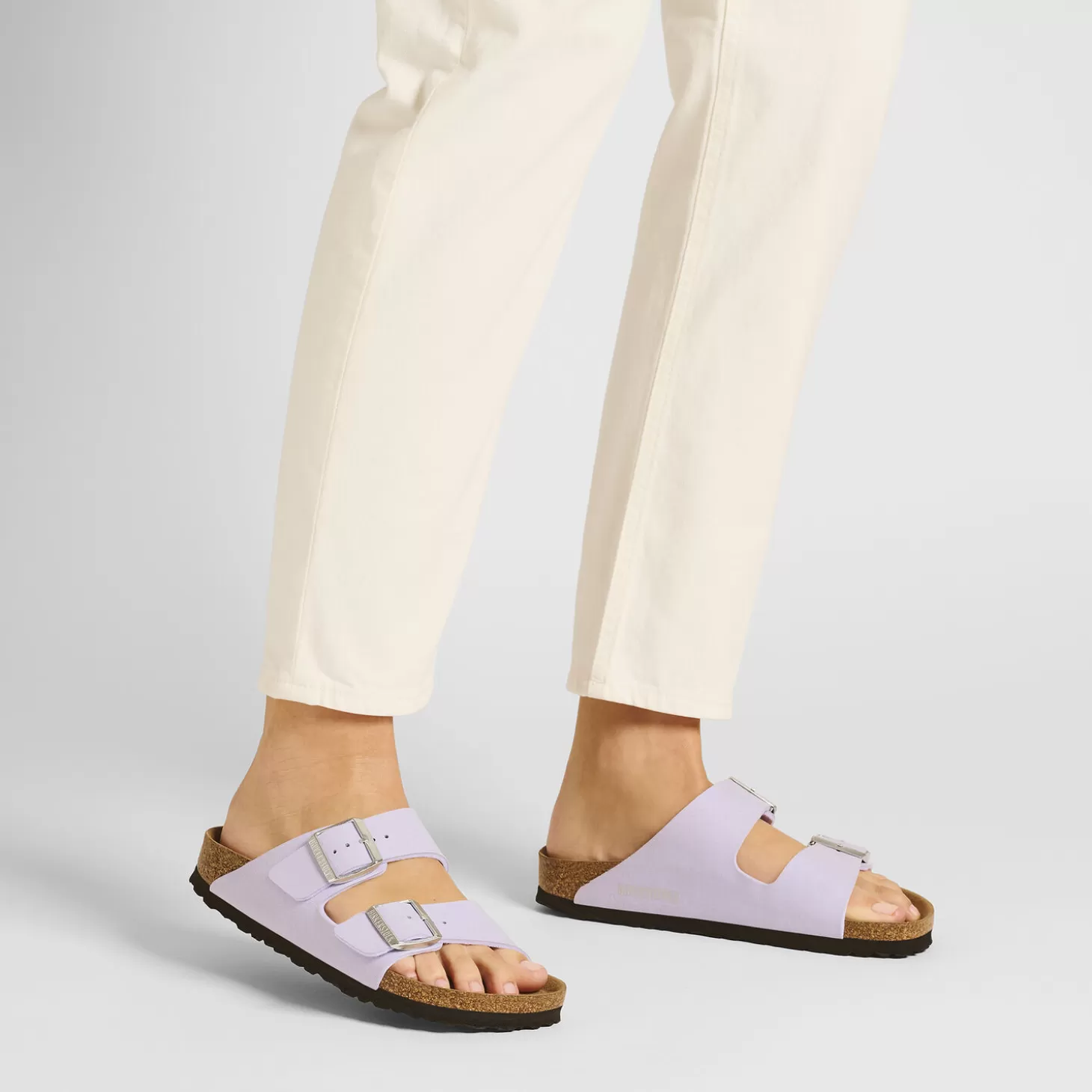 Double Bride | Birkenstock Arizona Vegan Soft Birki Vegan Purple Fog