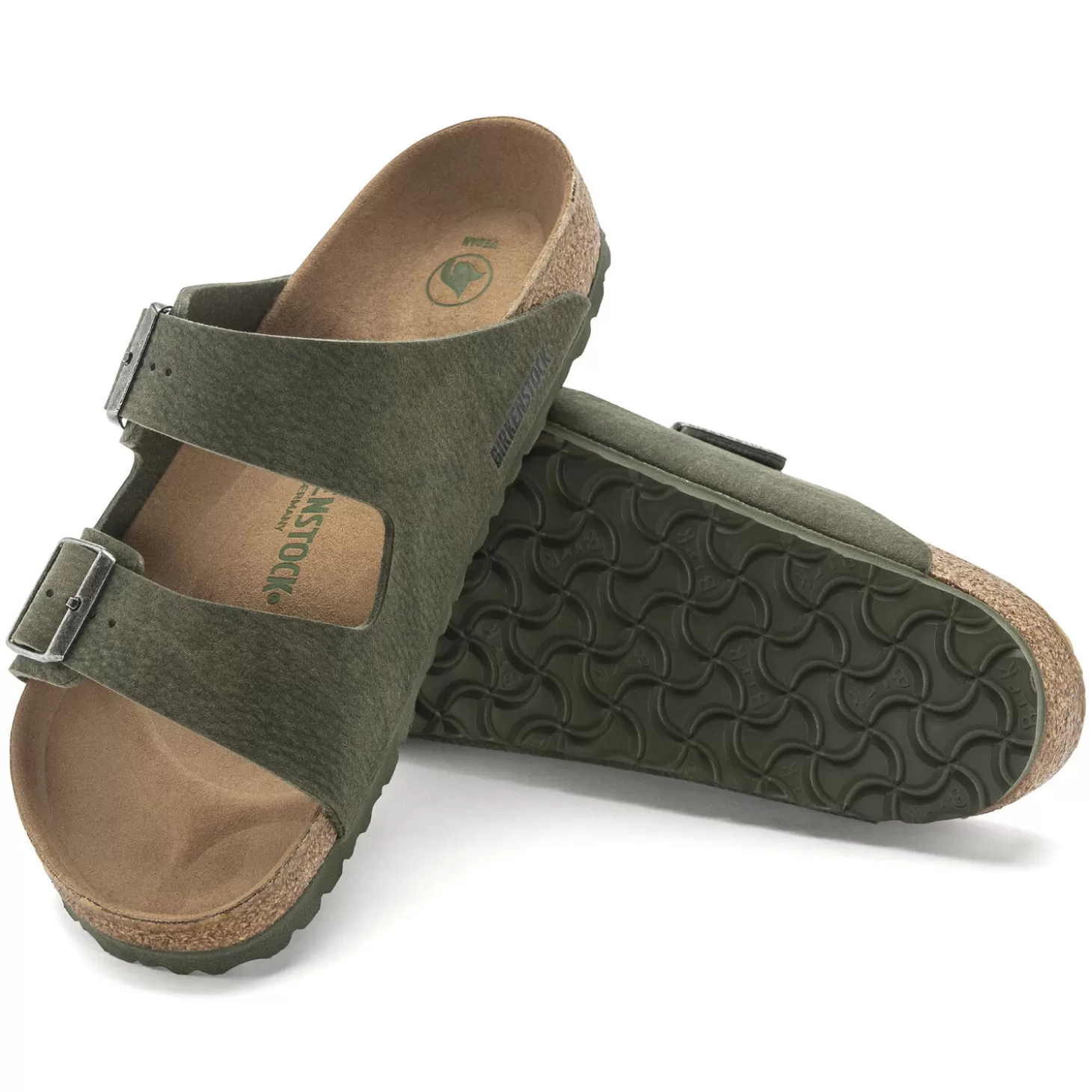 Double Bride | Birkenstock Arizona Vegan Desert Dust Thyme