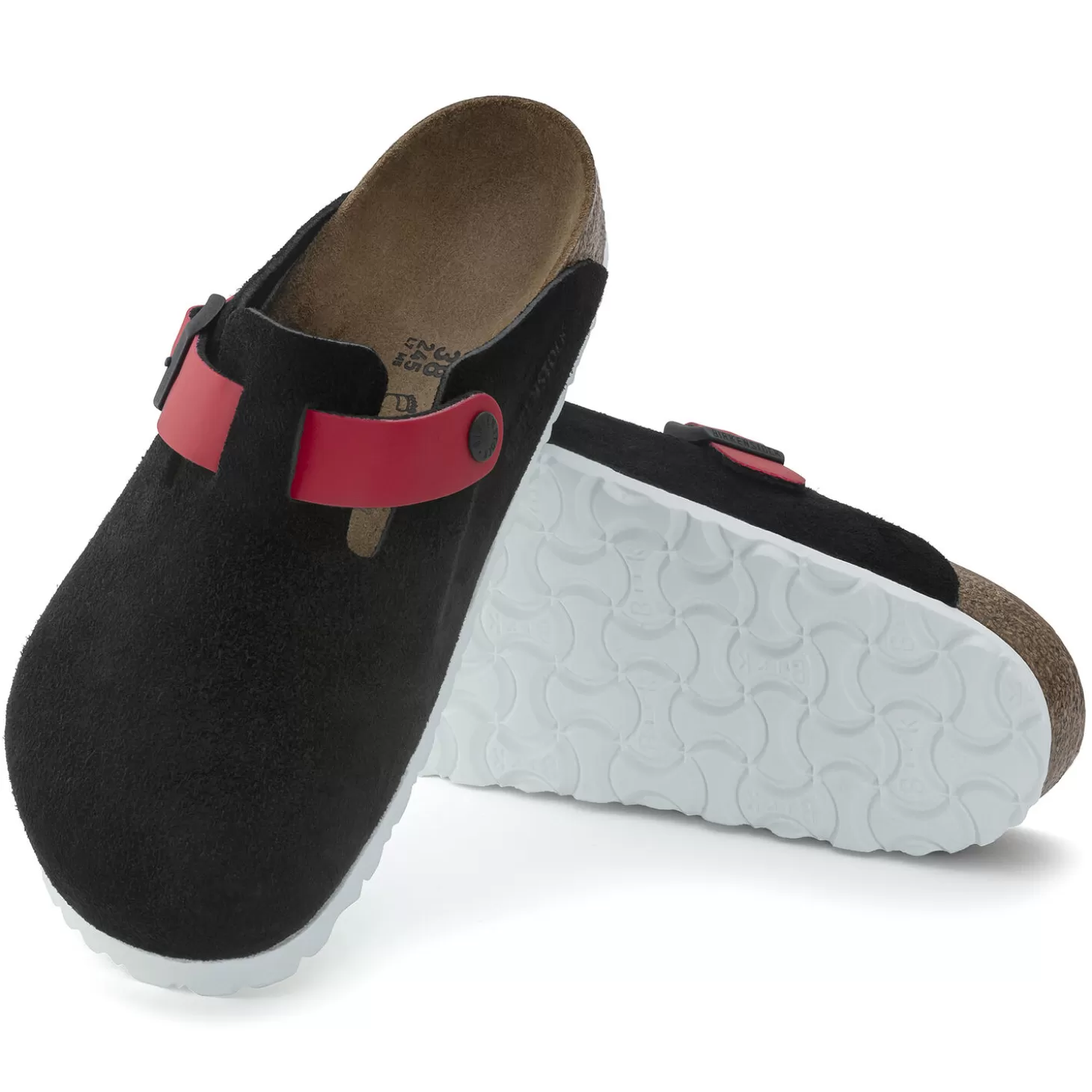 Sabots | Birkenstock Boston Black / Active Red