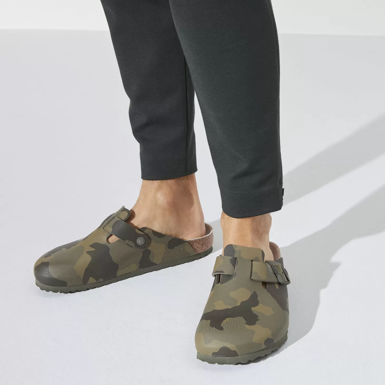 Sabots | Birkenstock Boston Desert Soil Camo Green