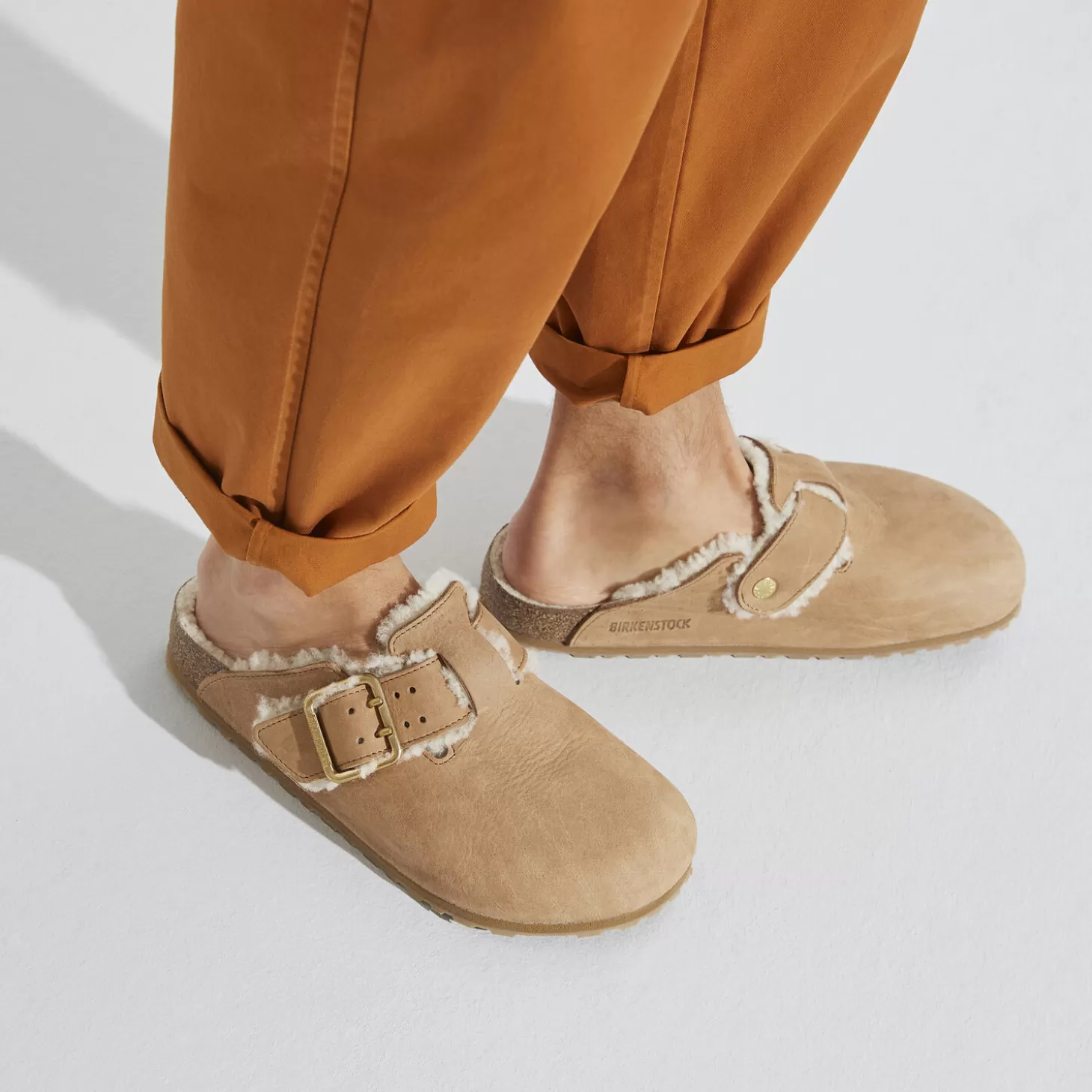 Sabots | Birkenstock Boston Bold Shearling Cognac