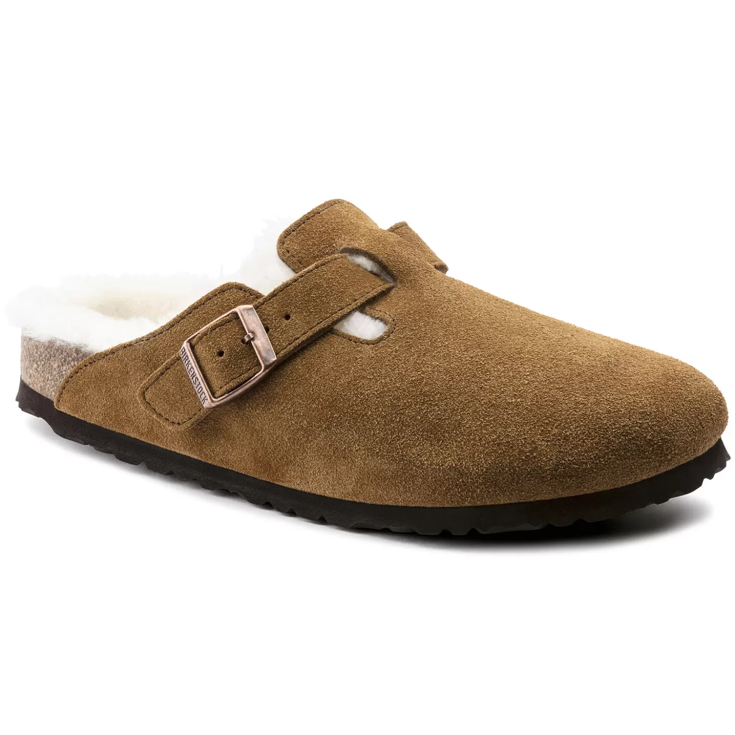 Sabots | Birkenstock Boston En Fourrure D'Agneau Mink