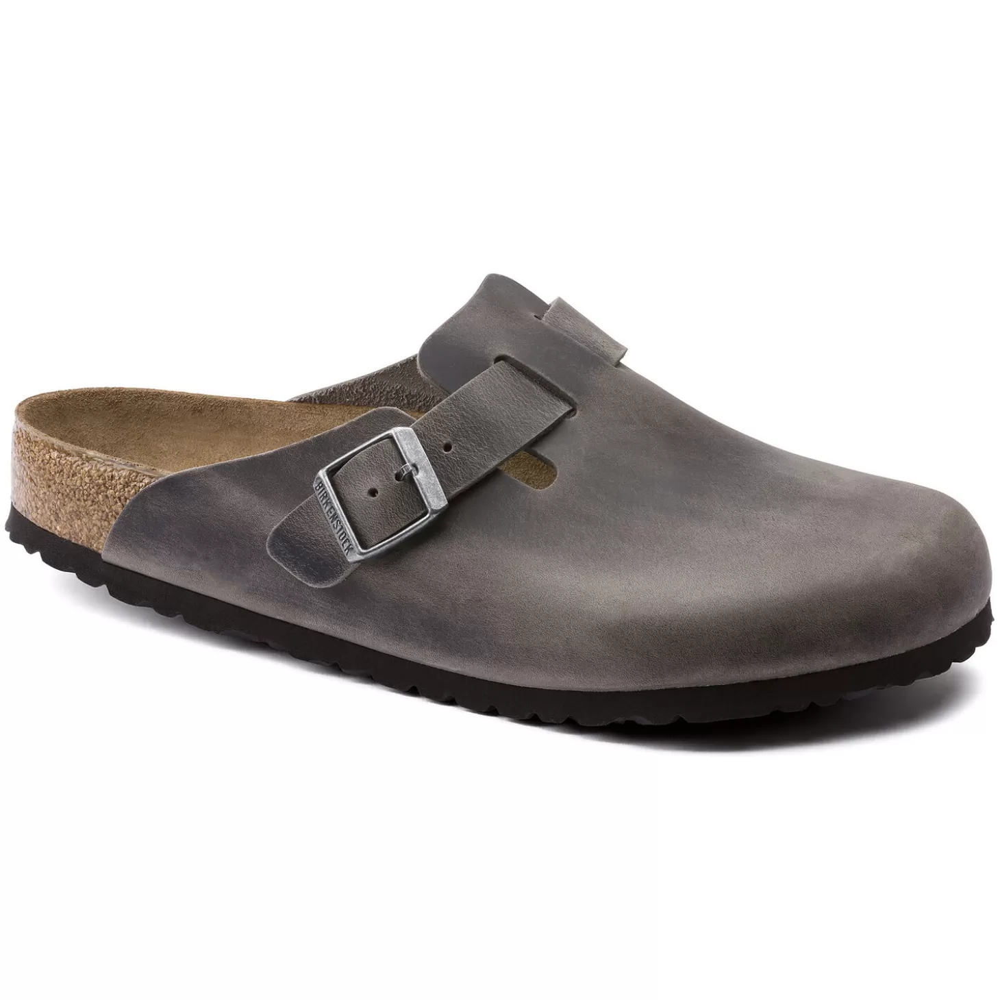 Sabots | Birkenstock Boston Lit De Pied Souple Iron