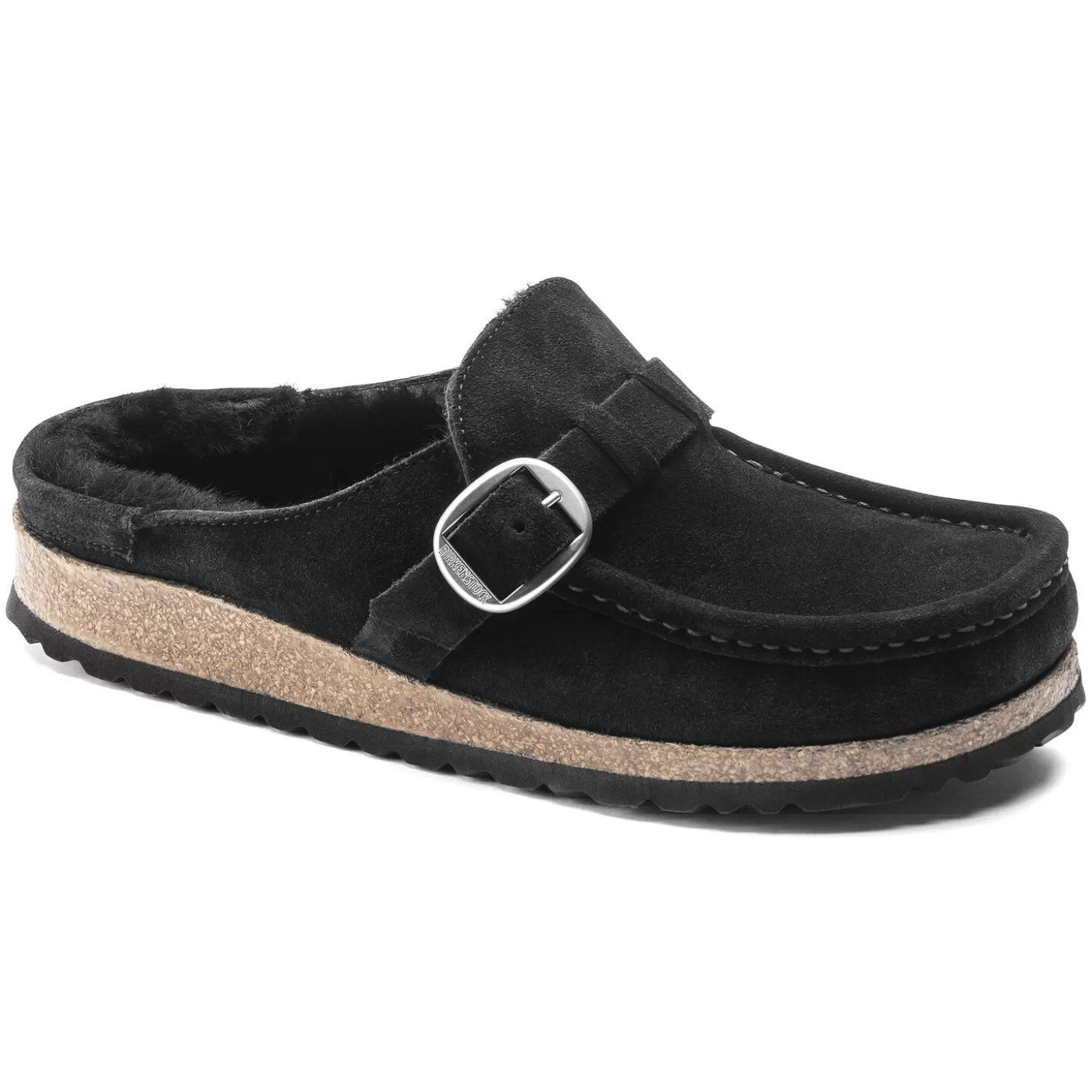 Sabots | Birkenstock Buckley En Fourrure D'Agneau Black