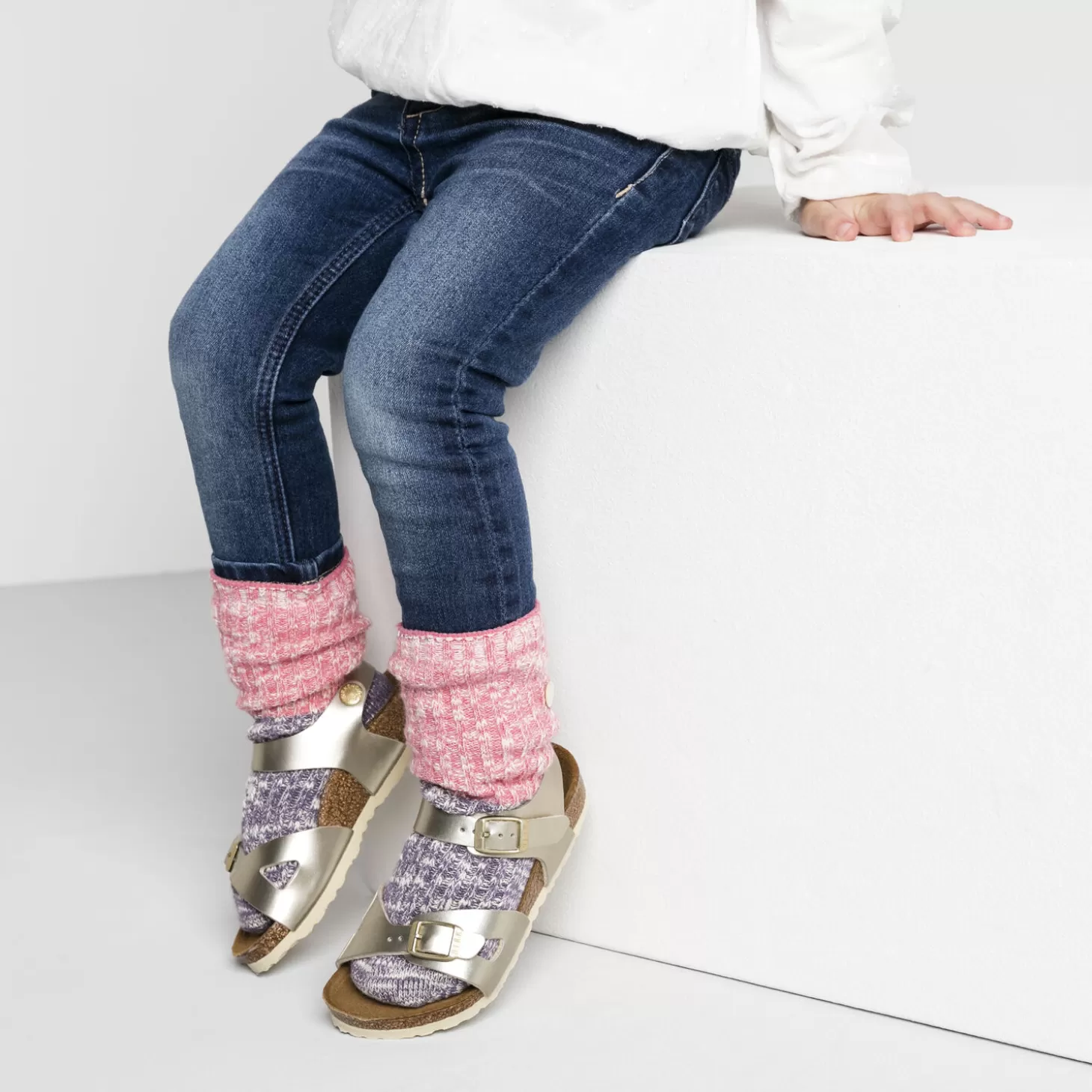 Chaussettes | Birkenstock Chaussettes En Coton Flamme Enfant Desert Rose