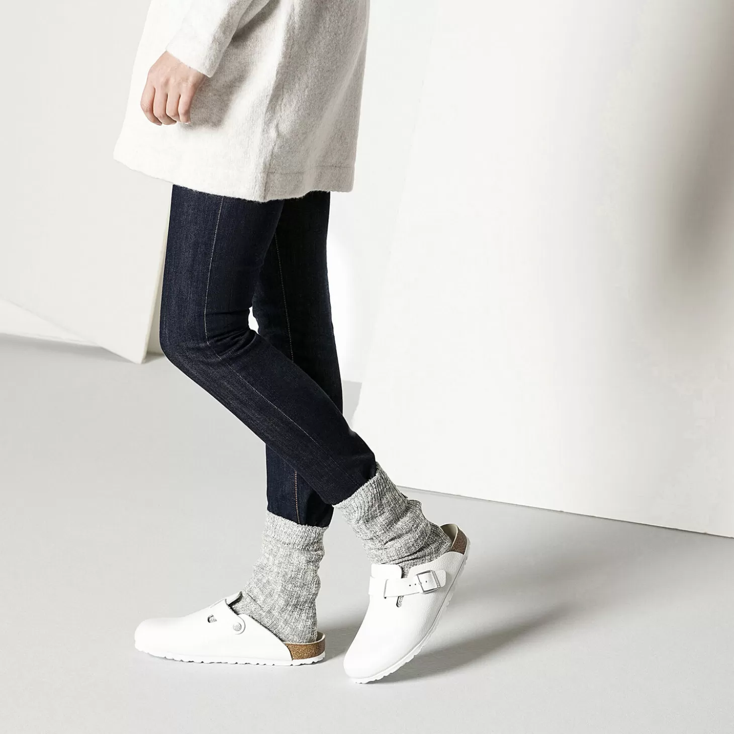 Chaussettes | Birkenstock Chaussettes En Coton Flamme Femme Gray/White