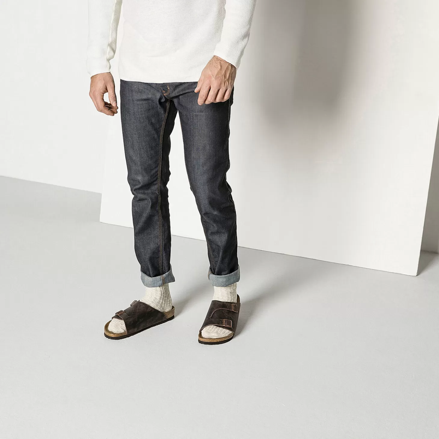 Chaussettes | Birkenstock Chaussettes En Coton Flamme Homme Beige/White