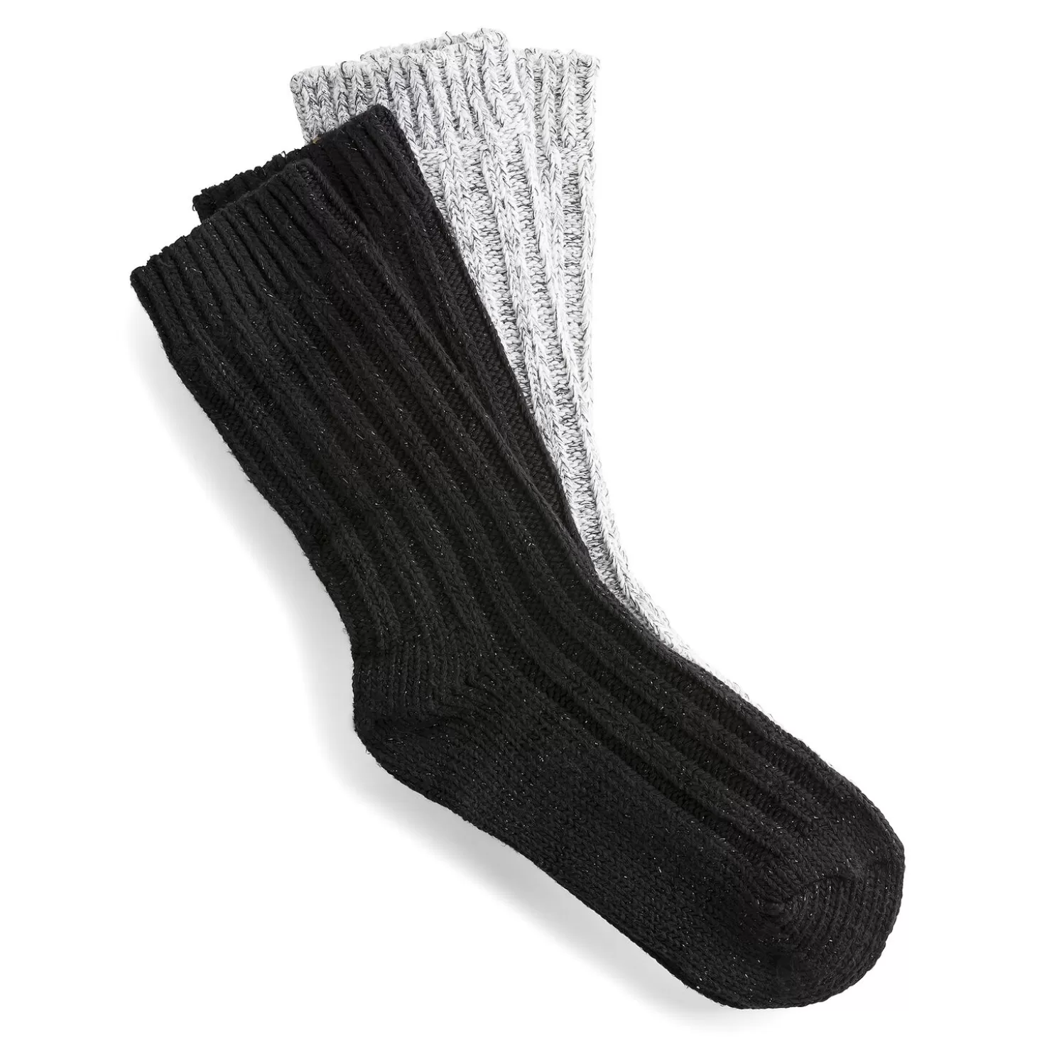 Chaussettes | Birkenstock Coffret Chaussettes En Maille Cotelee Black Gray