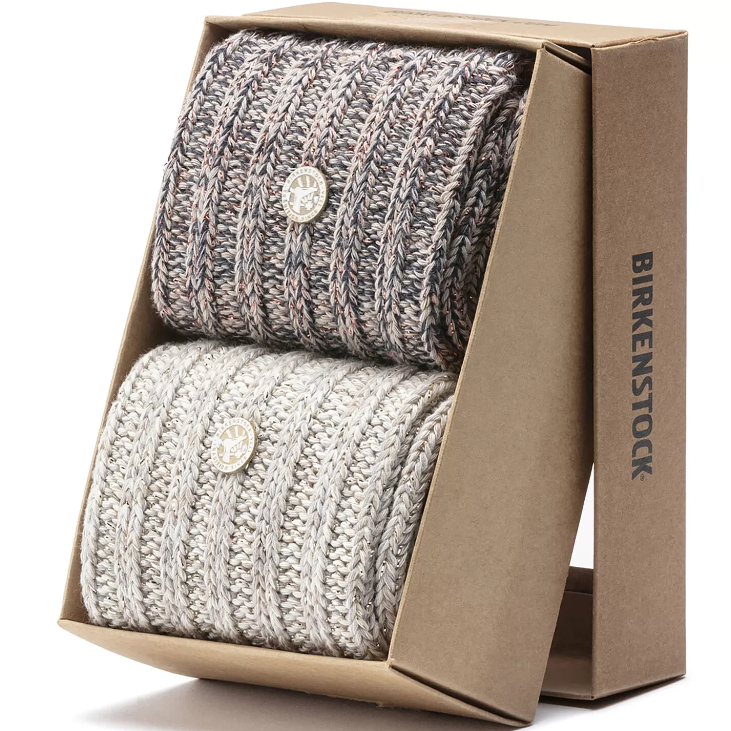 Chaussettes | Birkenstock Coffret Chaussettes En Maille Cotelee Eggnog/Misty Rose