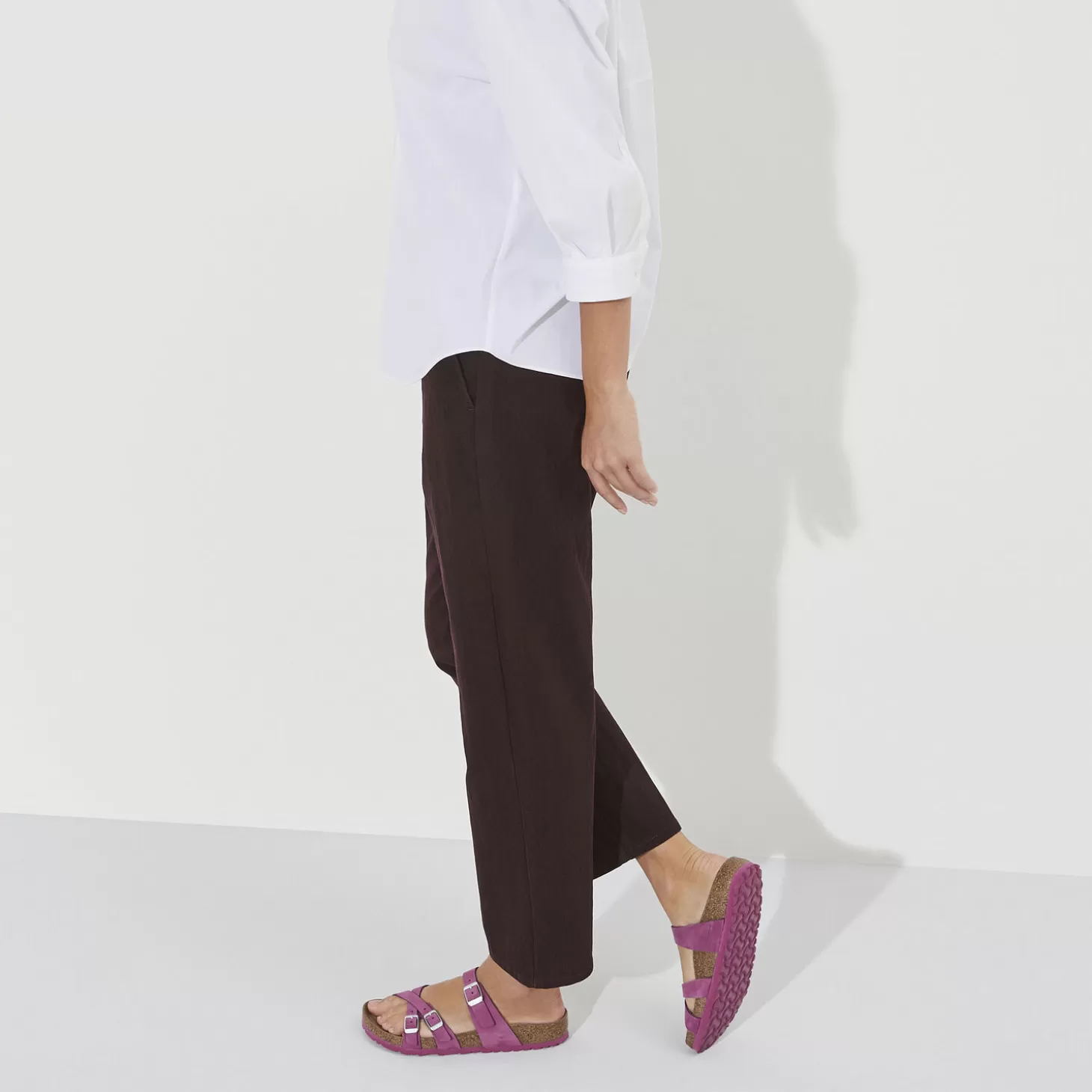 Brides Multiples | Birkenstock Franca Lit De Pied Souple Dark Fuchsia