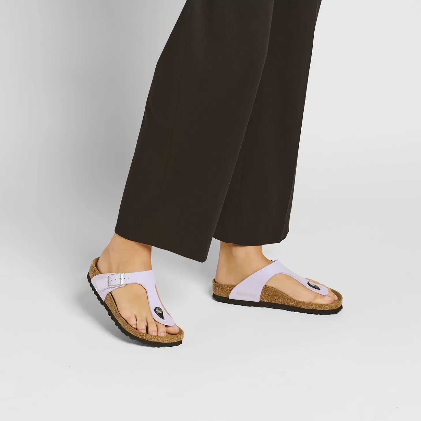 Tongs | Birkenstock Gizeh Soft Birki Vegan Purple Fog