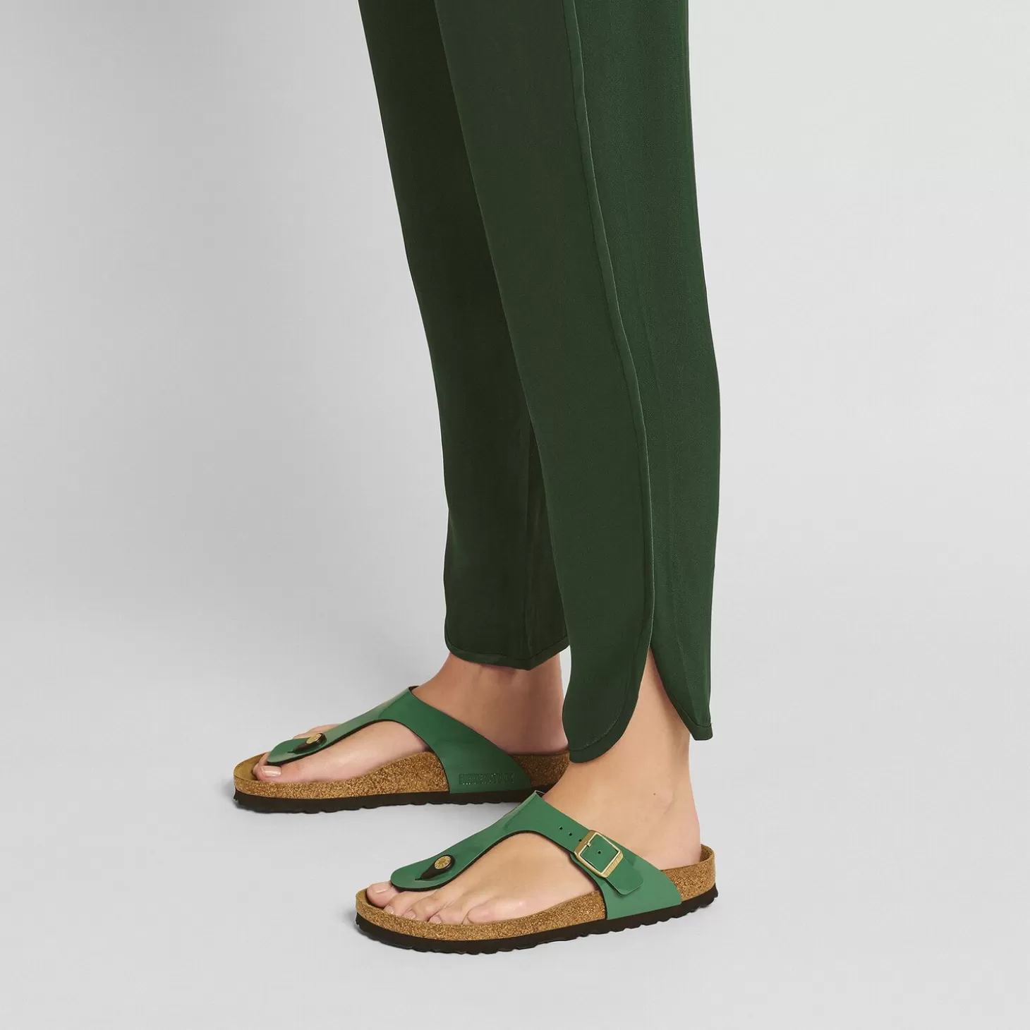 Tongs | Birkenstock Gizeh Patent Digital Green