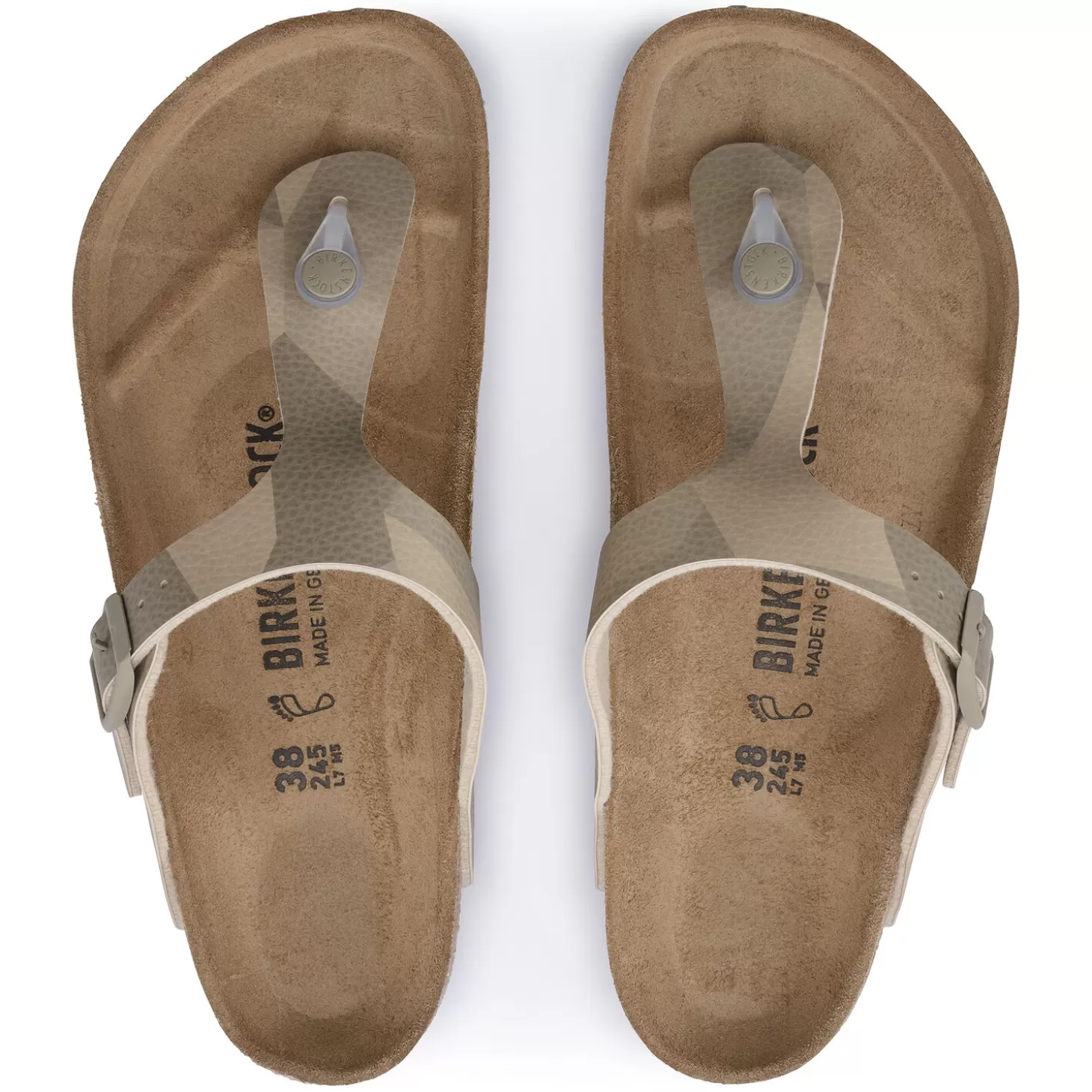 Tongs | Birkenstock Gizeh Desert Soil Geo Camo Beige