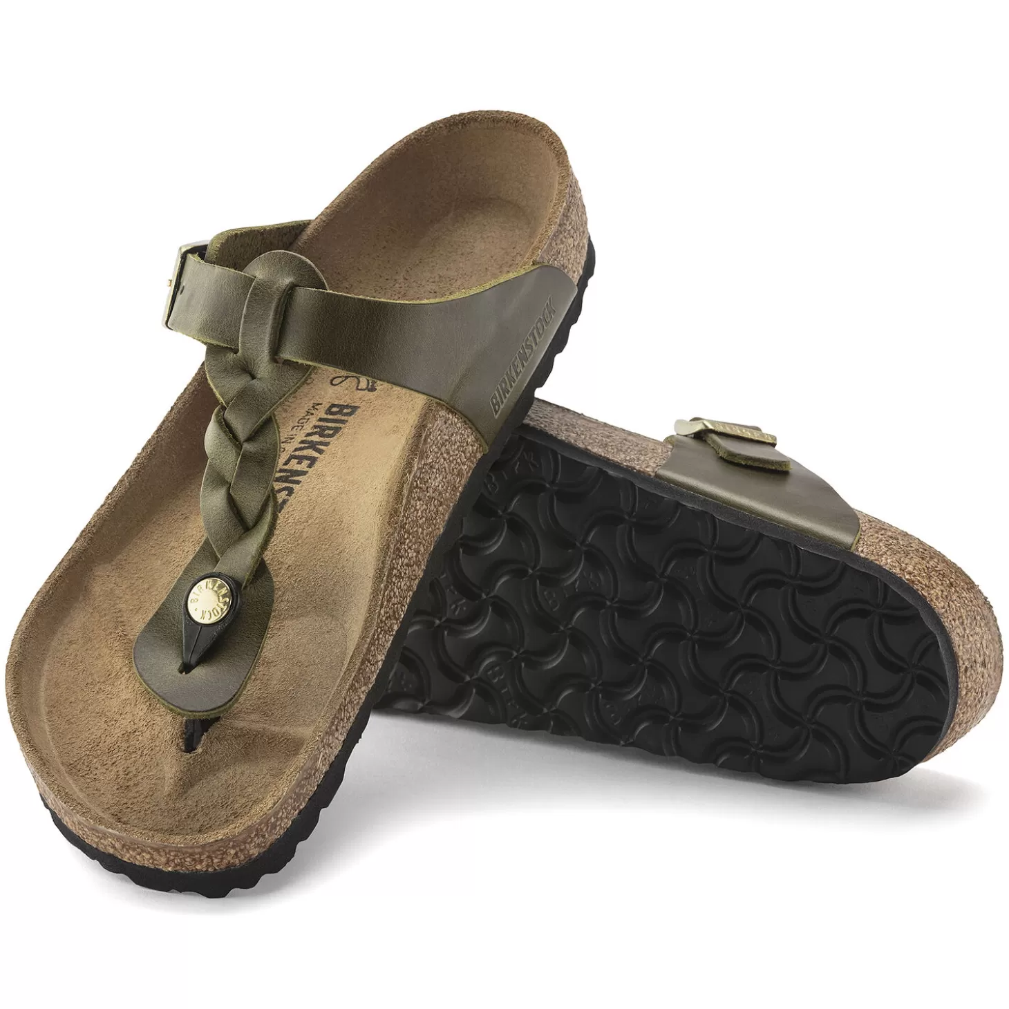 Tongs | Birkenstock Gizeh Olive Green