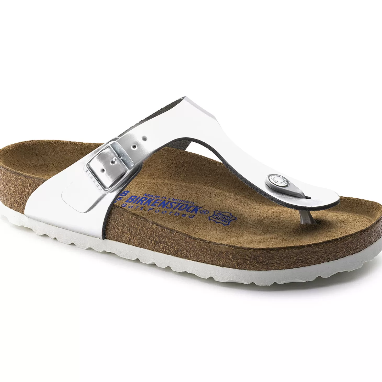 Tongs | Birkenstock Gizeh Lit De Pied Souple Metallic Silver