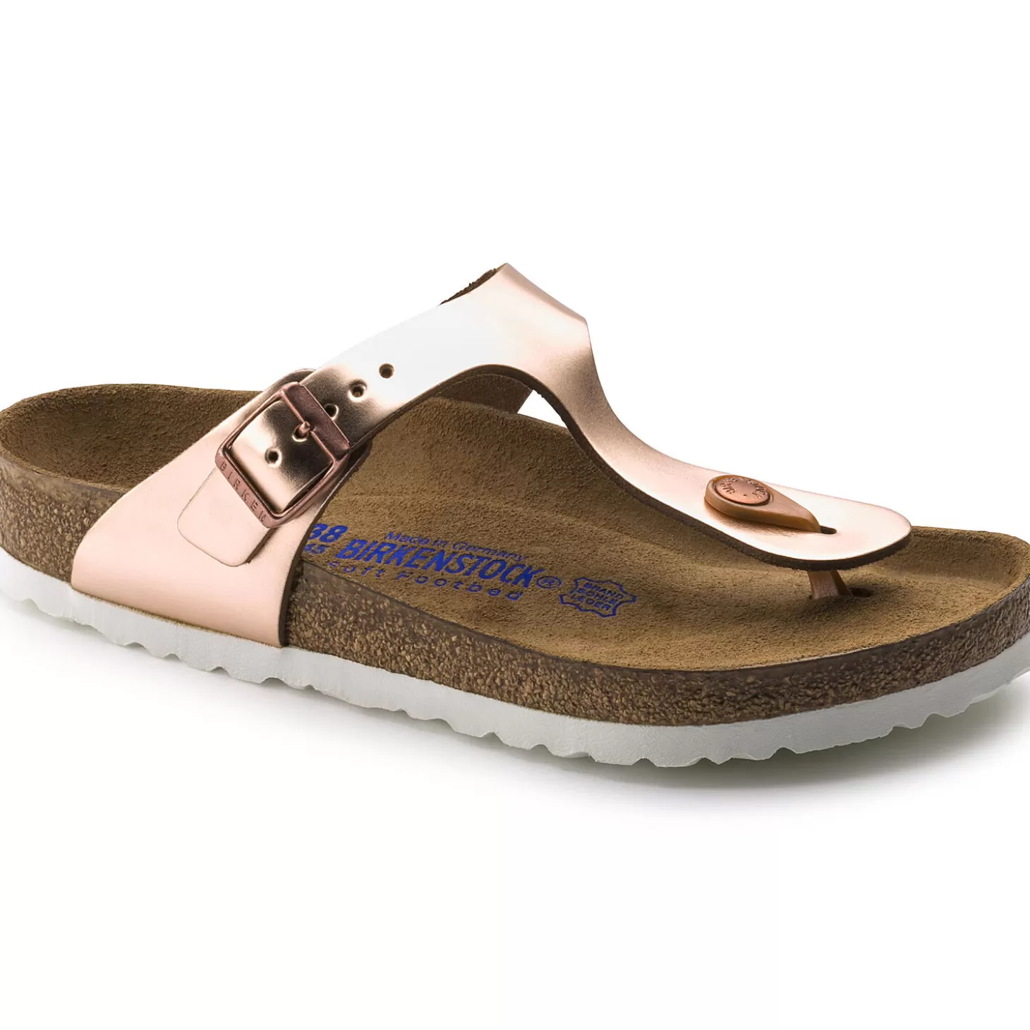 Tongs | Birkenstock Gizeh Lit De Pied Souple Metallic Copper