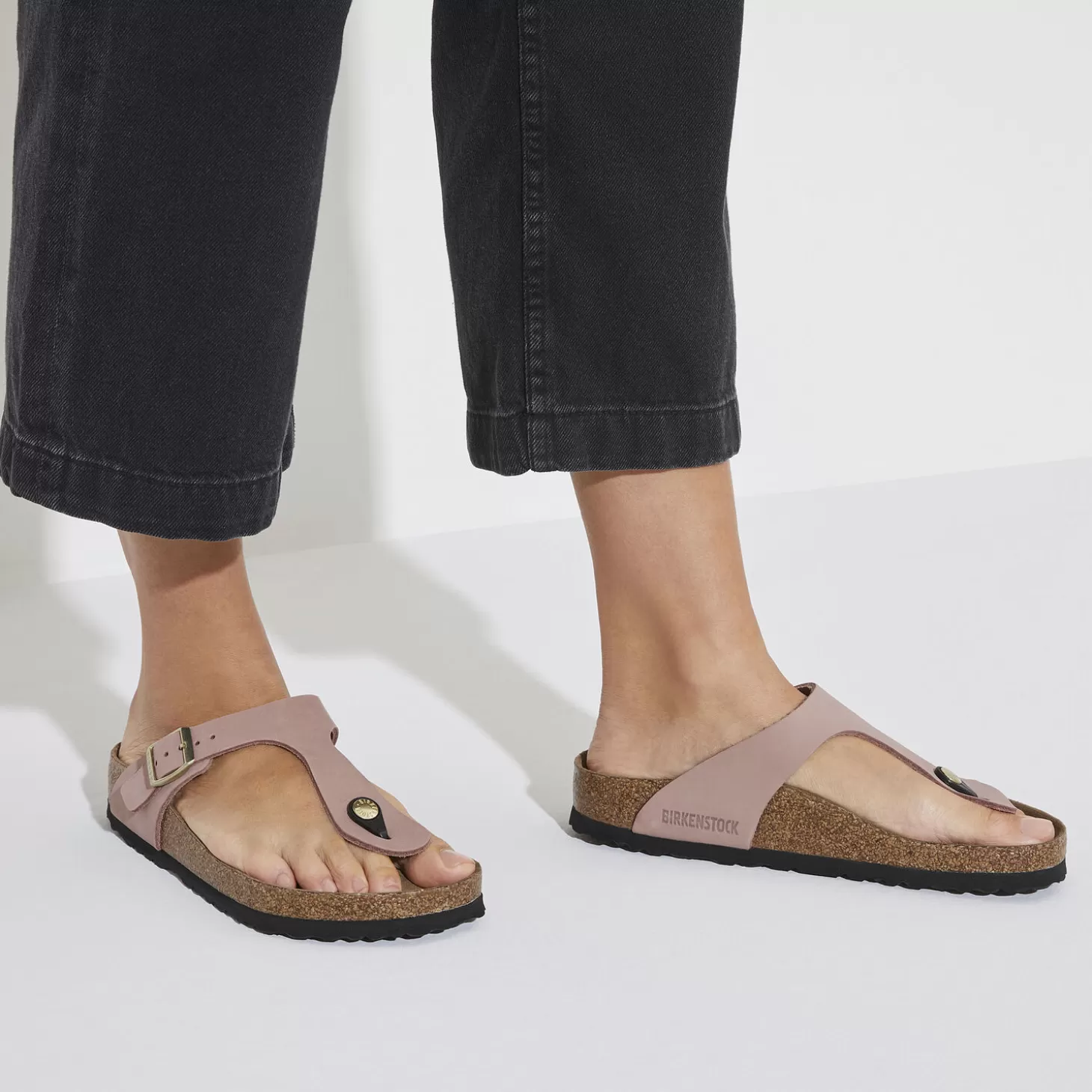 Tongs | Birkenstock Gizeh Lit De Pied Souple Old Rose