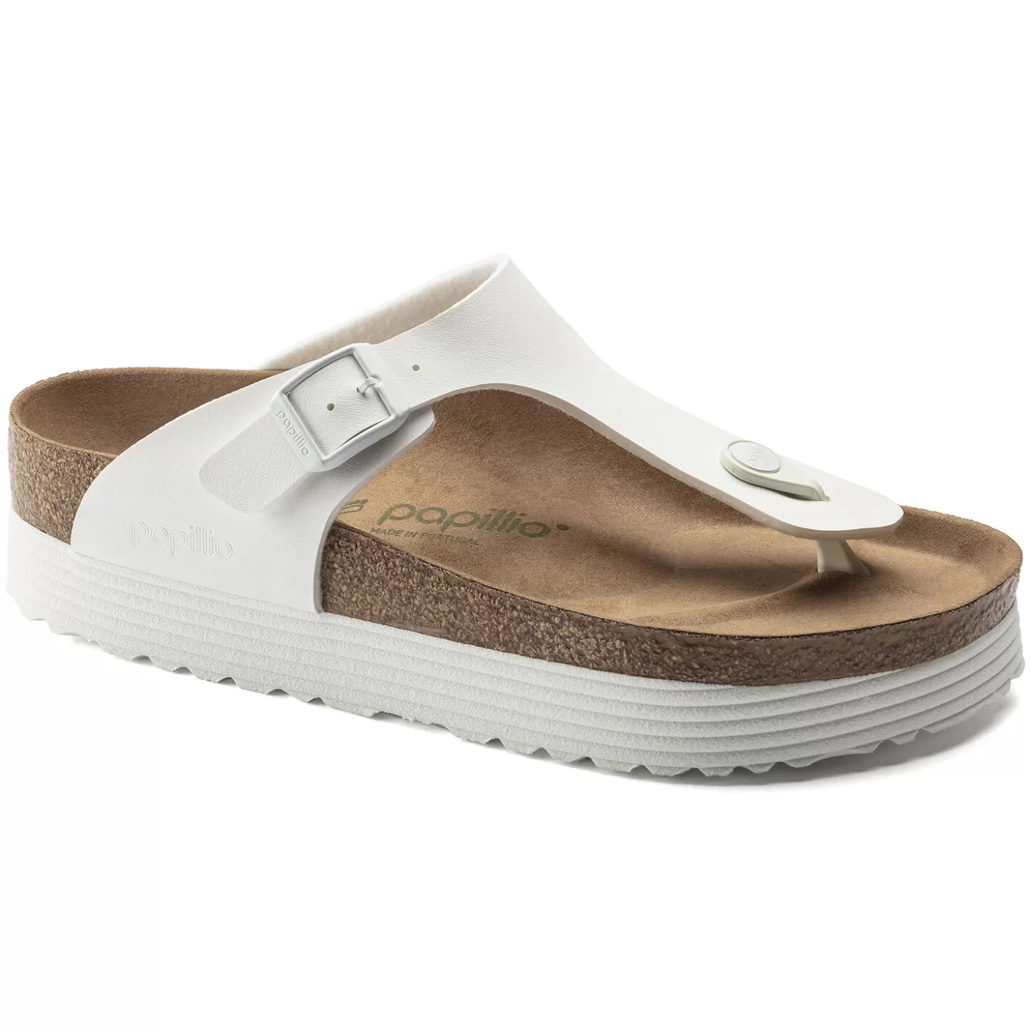 Tongs | Birkenstock Gizeh Platform Vegan White