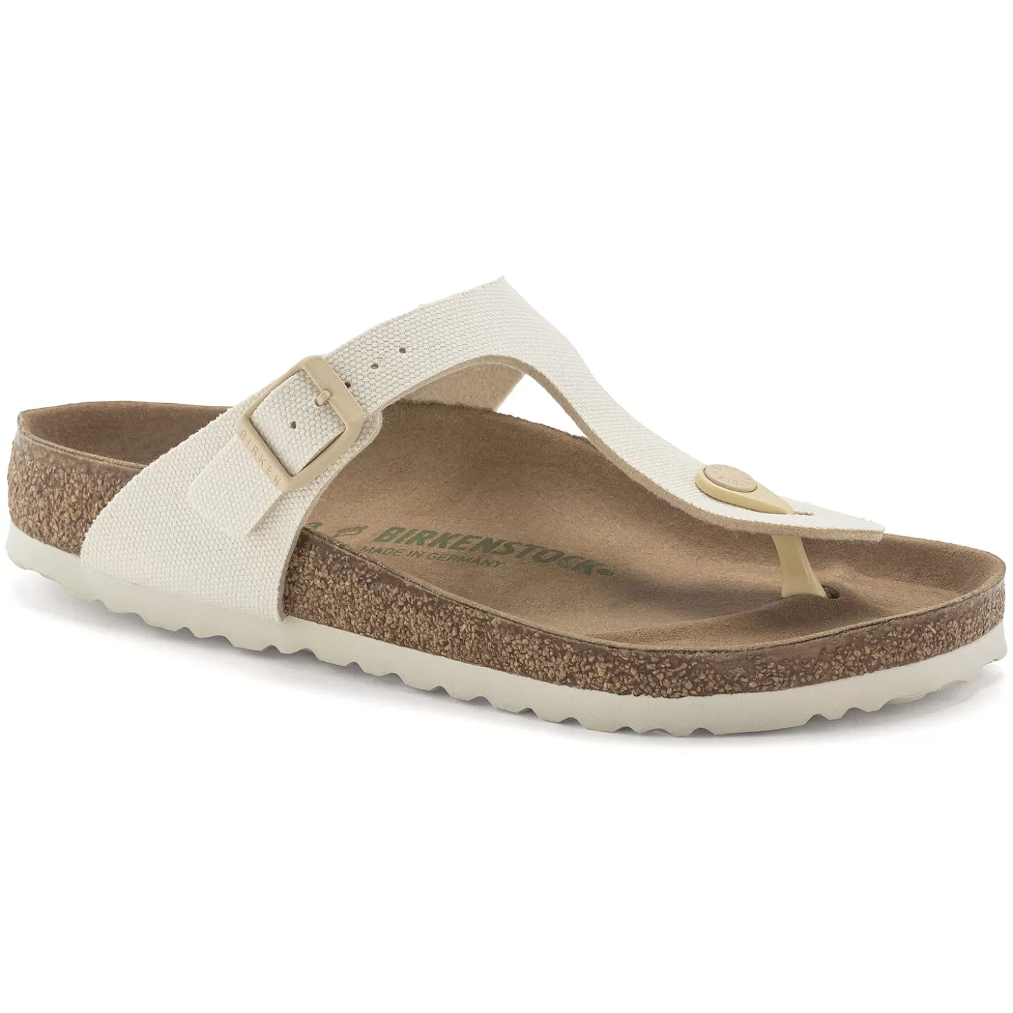 Tongs | Birkenstock Gizeh Vegan Canvas Eggshell