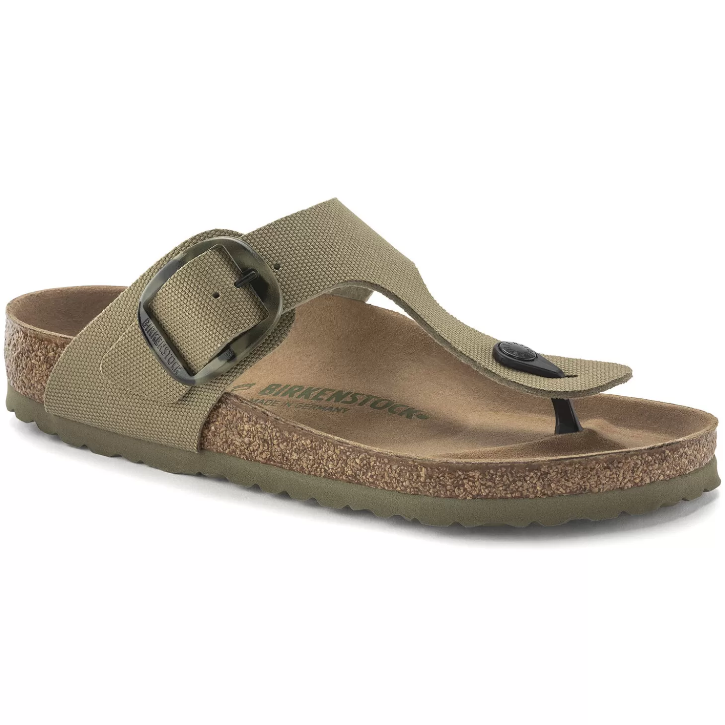 Tongs | Birkenstock Gizeh Vegan Big Buckle Faded Khaki