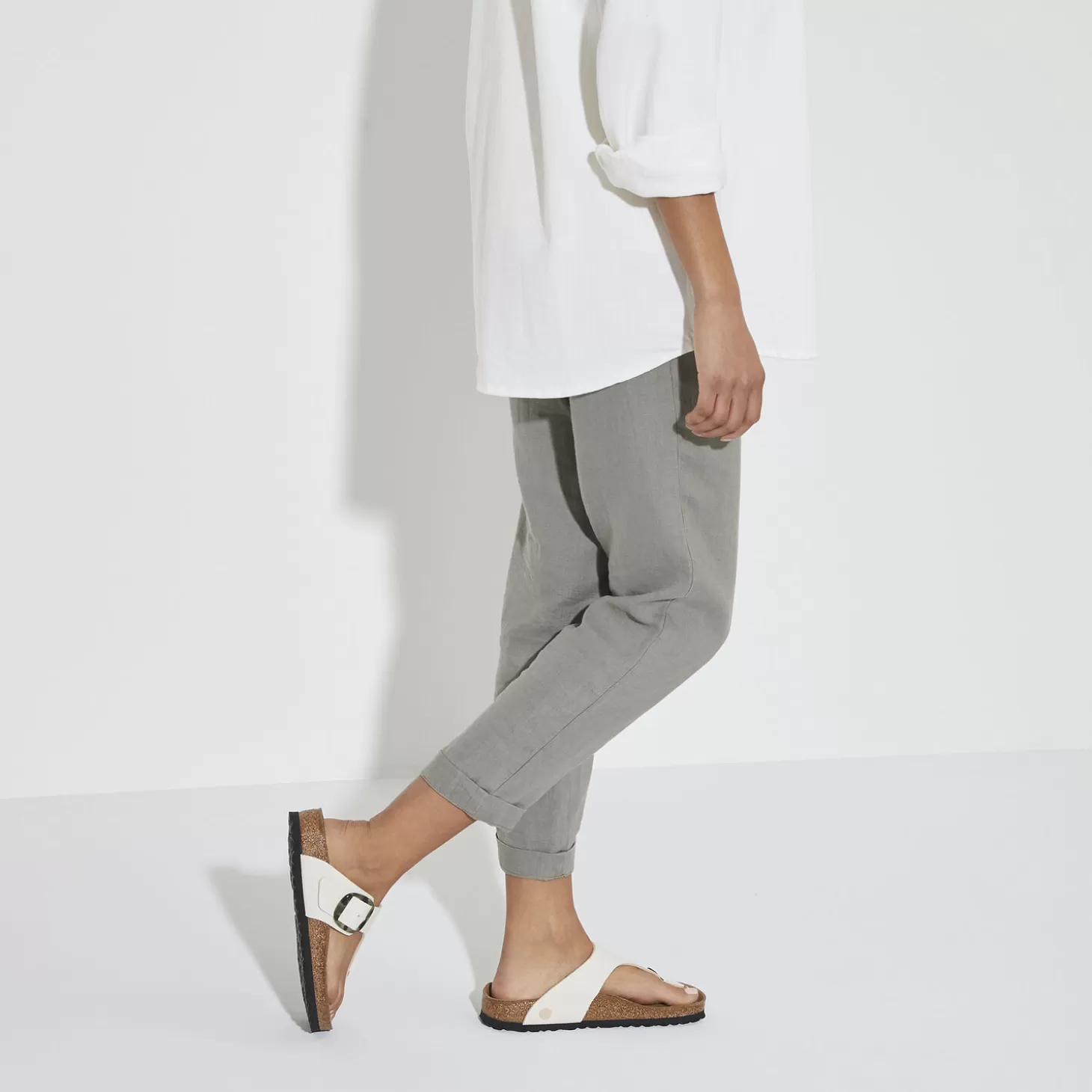 Tongs | Birkenstock Gizeh Vegan Big Buckle Eggshell