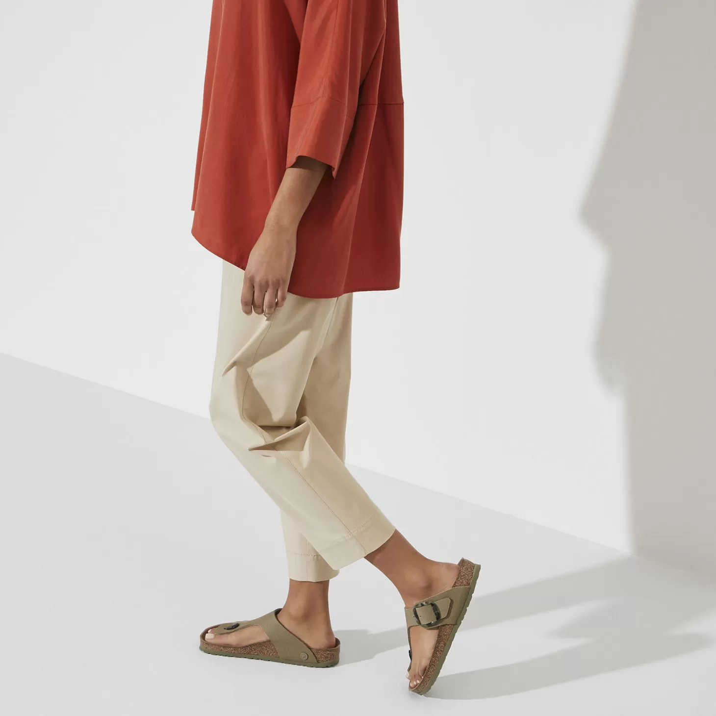 Tongs | Birkenstock Gizeh Vegan Big Buckle Faded Khaki