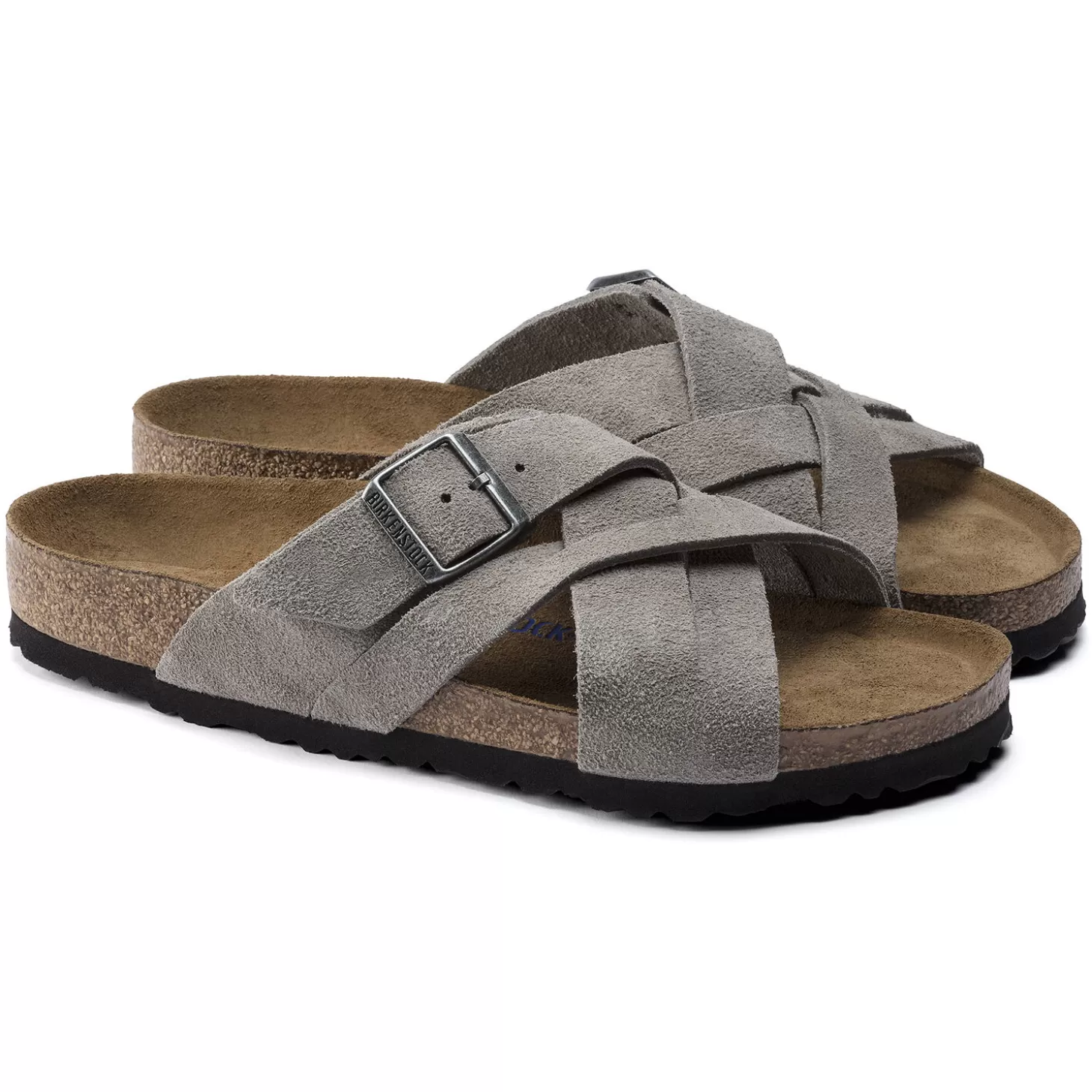 Brides Multiples | Birkenstock Lugano Lit De Pied Souple Stone Coin