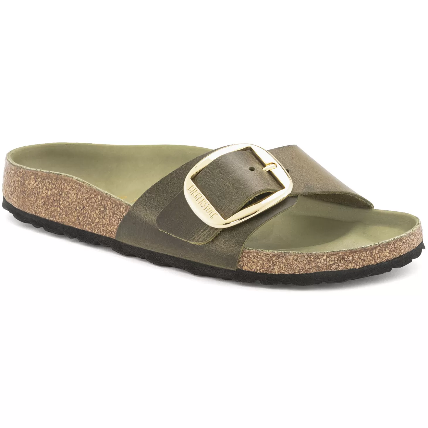 Simple Bride | Birkenstock Madrid Big Buckle Olive Green