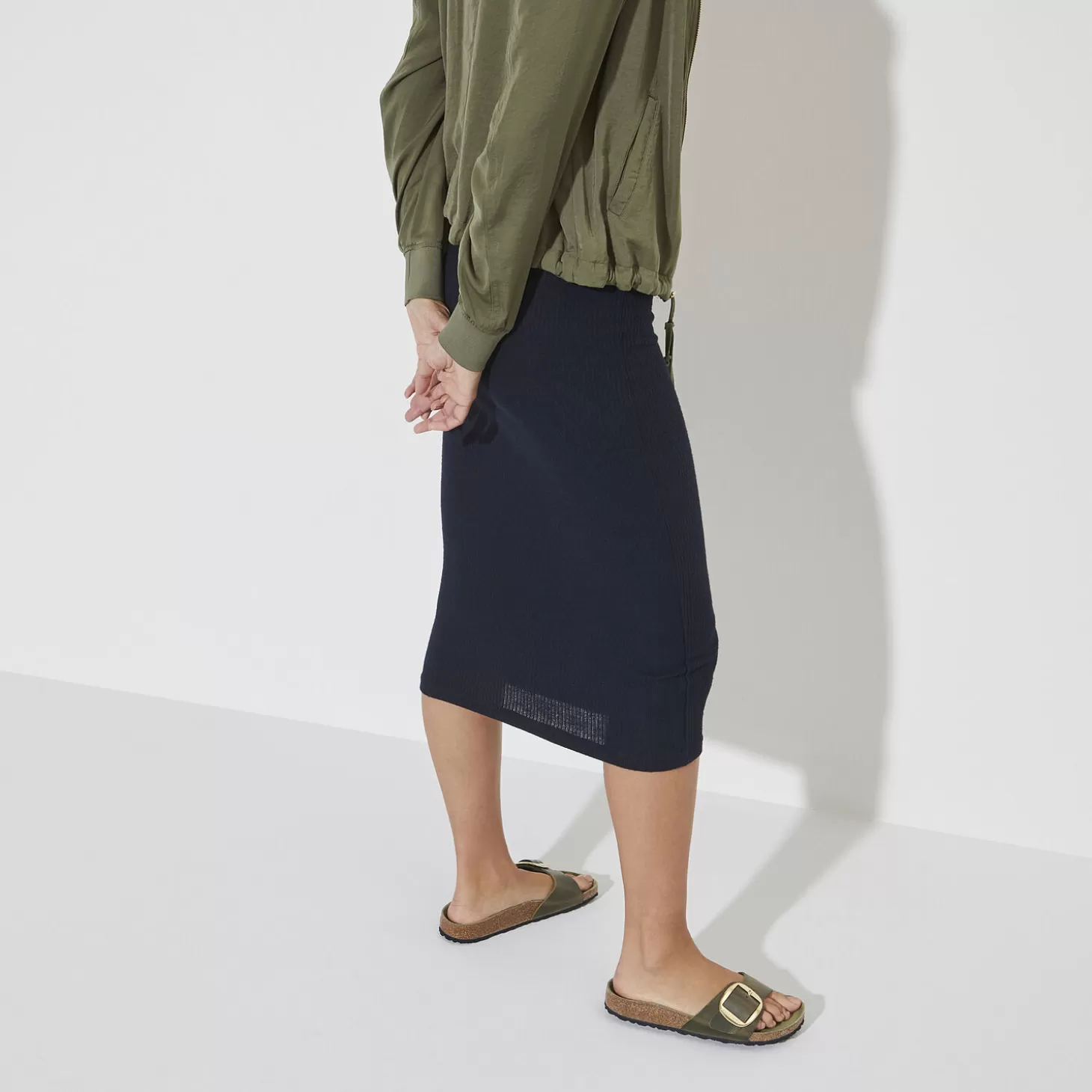 Simple Bride | Birkenstock Madrid Big Buckle Olive Green