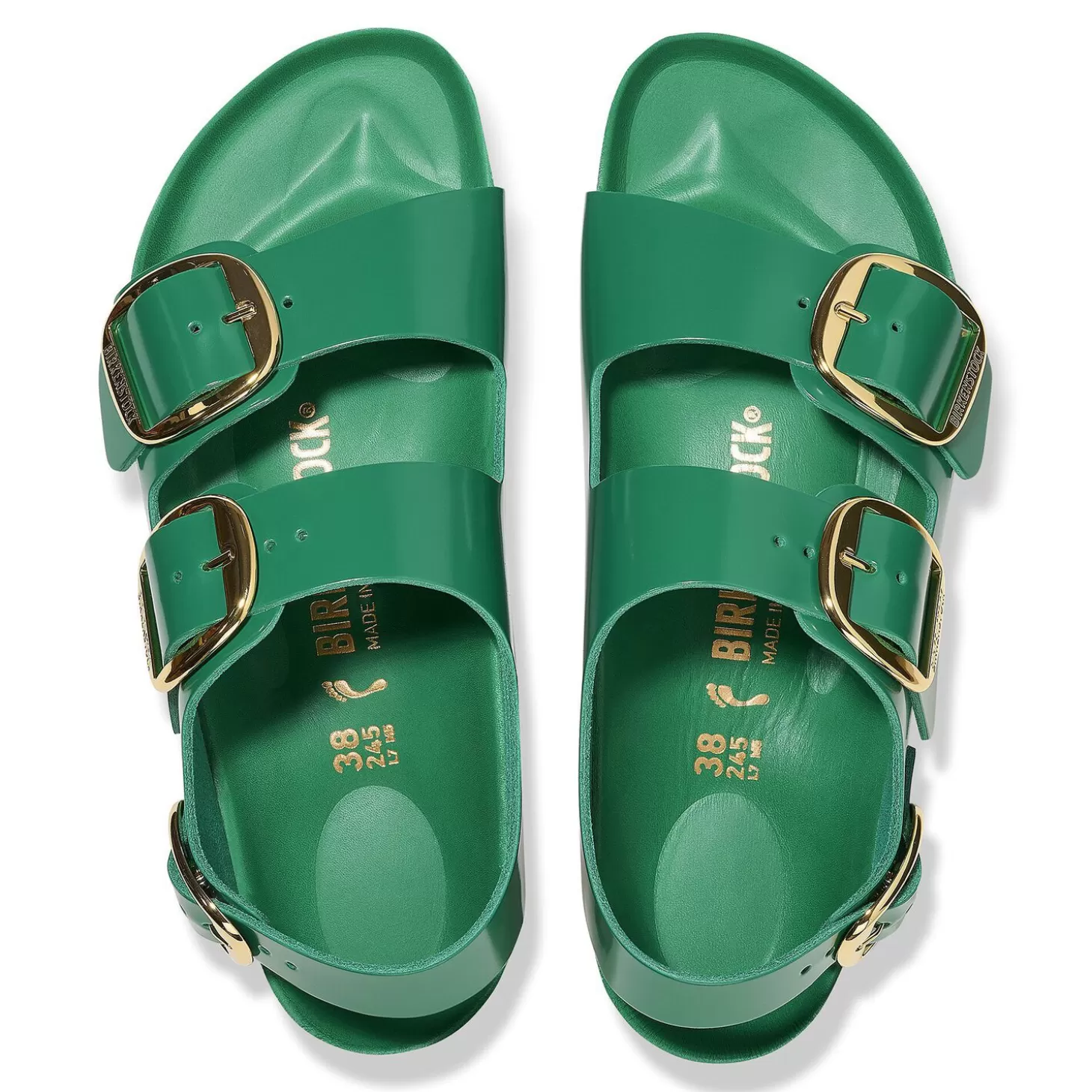 Bride De Talon | Birkenstock Milano Big Buckle High-Shine Digital Green