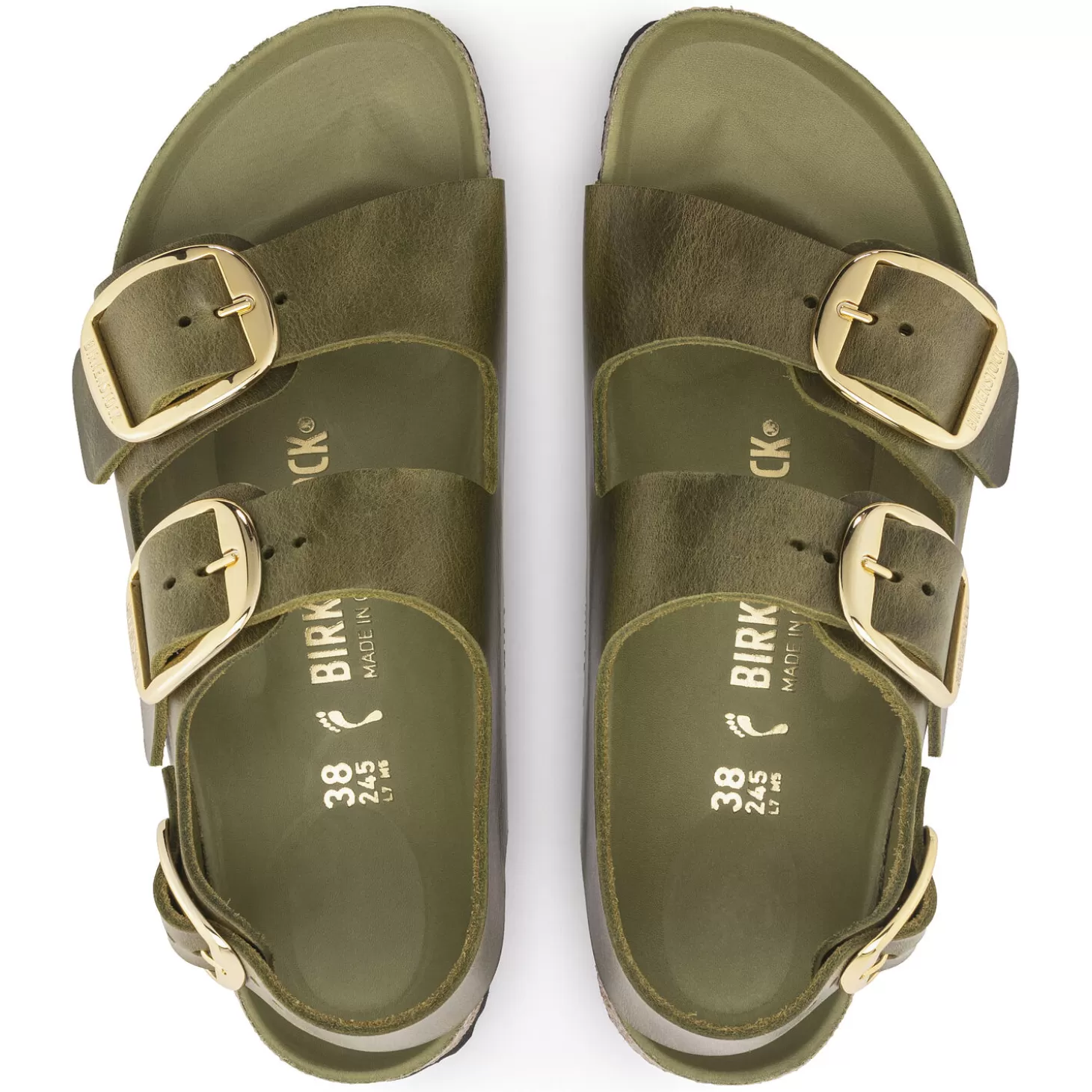 Brides Multiples | Birkenstock Milano Big Buckle Olive Green