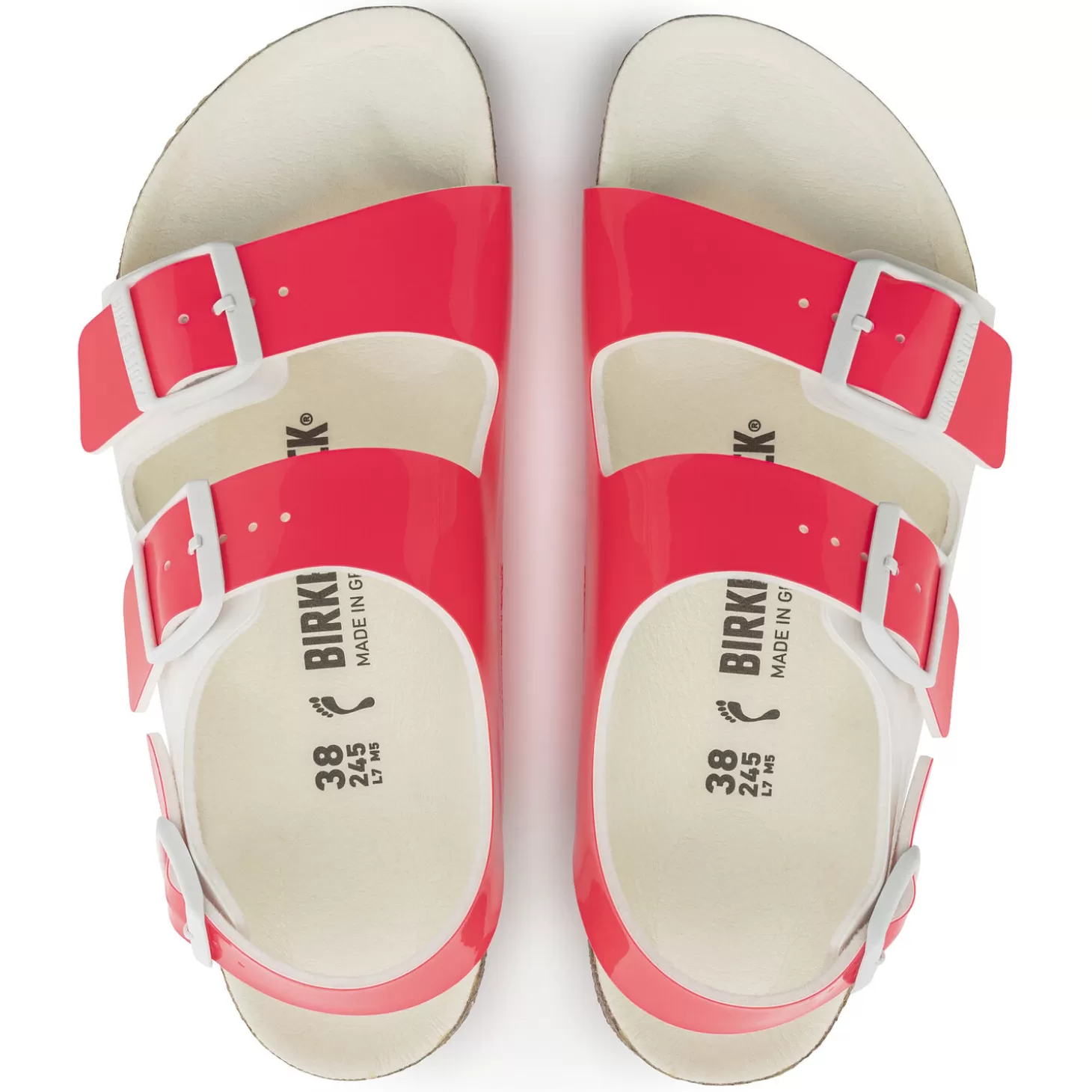 Bride De Talon | Birkenstock Milano Bs Neon Pink/White Patent